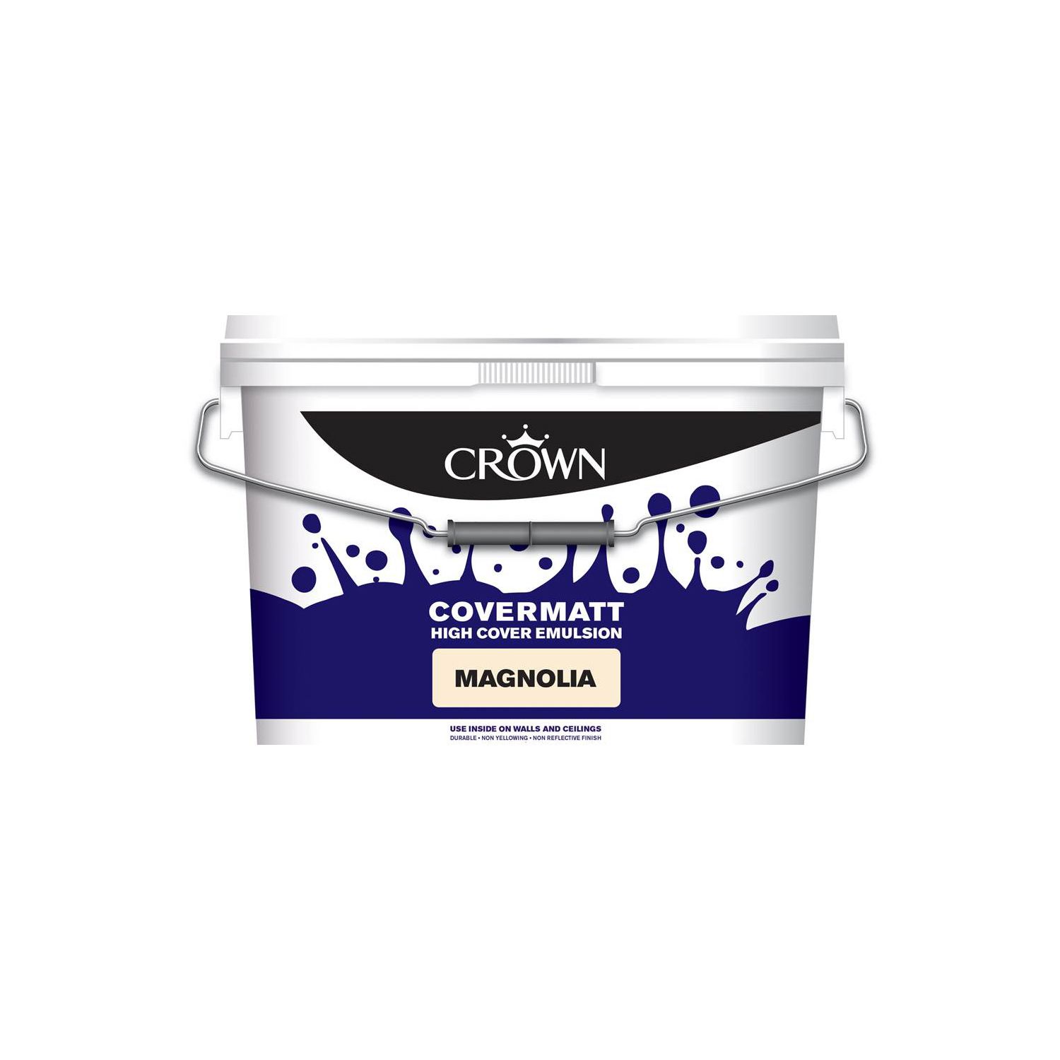 Crown Covermatt Magnolia Matt Wall & ceiling Emulsion paint, 10L