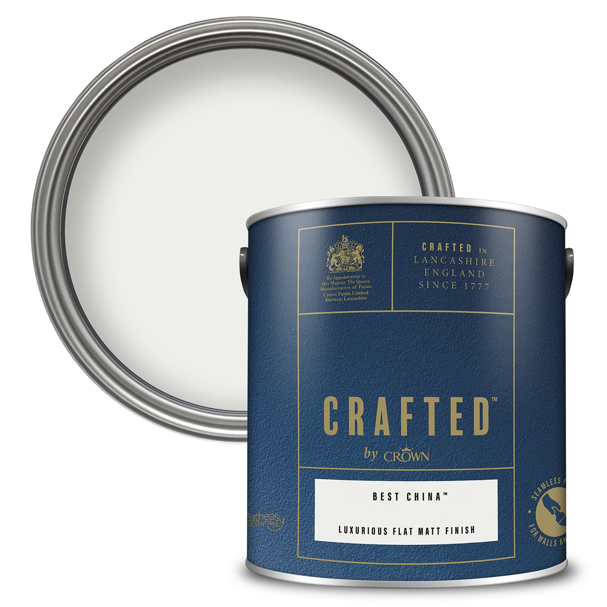 Crown Crafted Best China Flat matt Multi-surface Emulsion paint, 2.5L