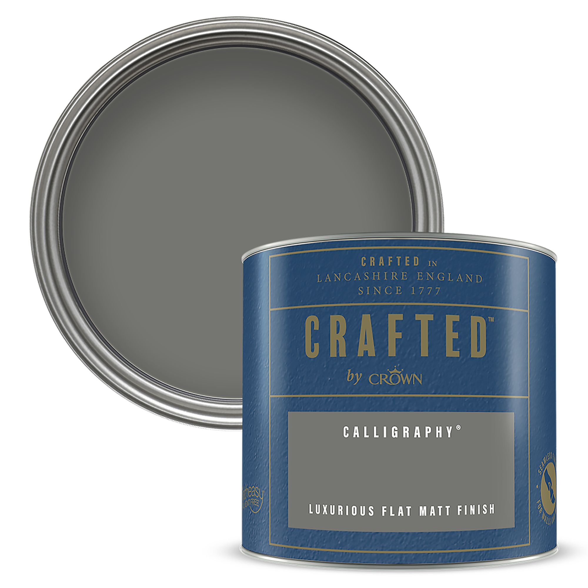 Crown Crafted Calligraphy Flat matt Multi-surface Emulsion paint, 125ml Tester pot