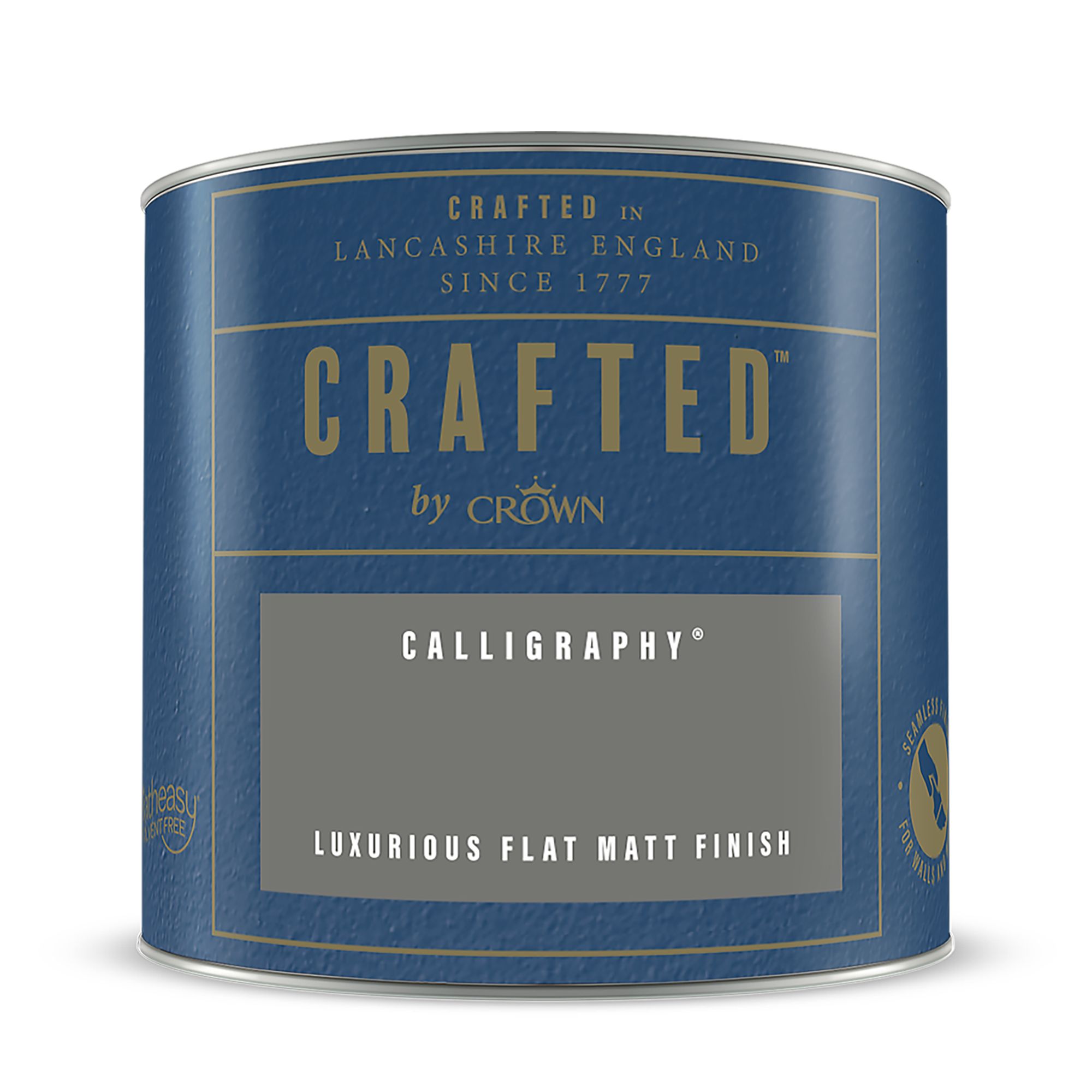 Crown Crafted Calligraphy Flat matt Multi-surface Emulsion paint, 125ml Tester pot