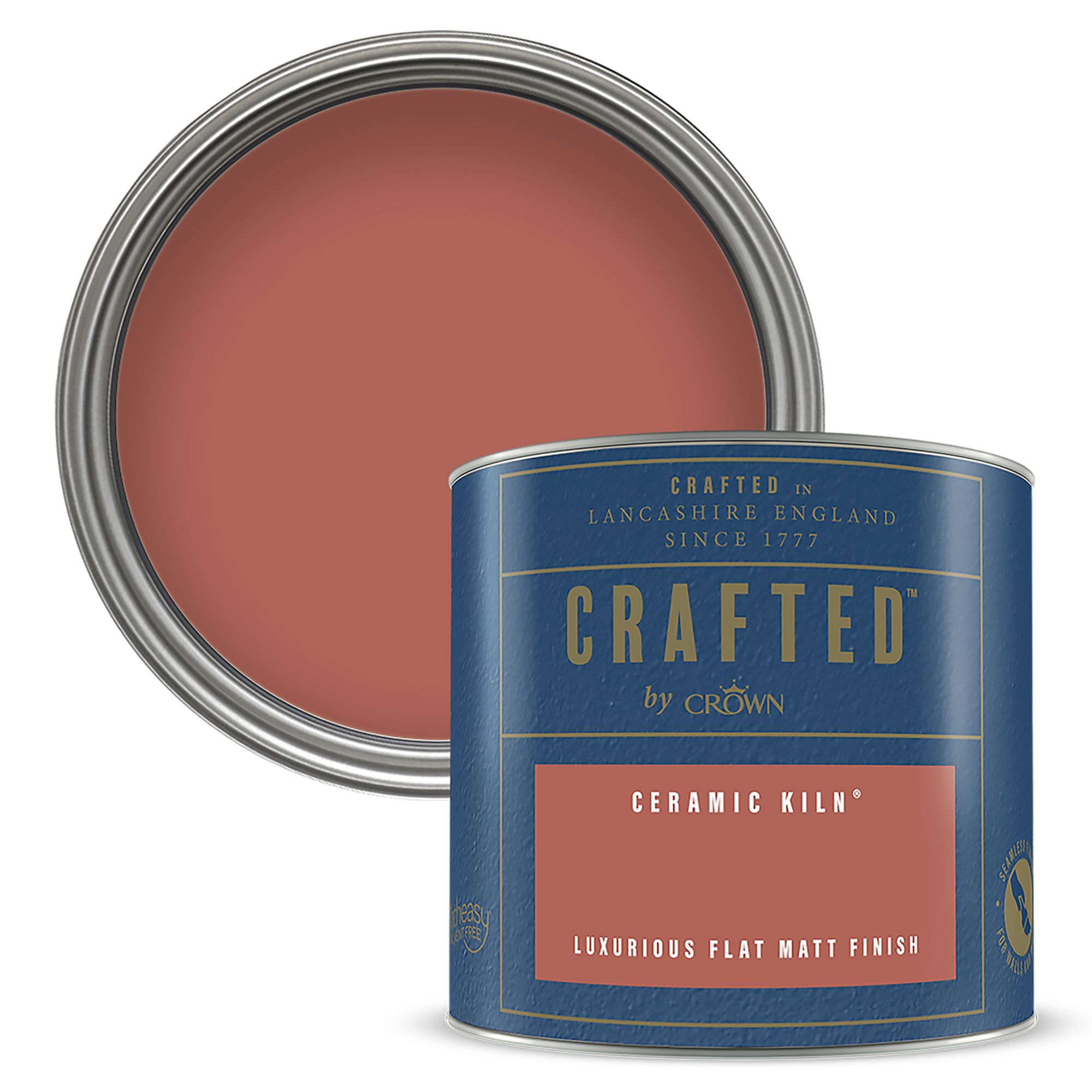 Crown Crafted Ceramic Kiln Flat matt Multi-surface Emulsion paint, 125ml Tester pot