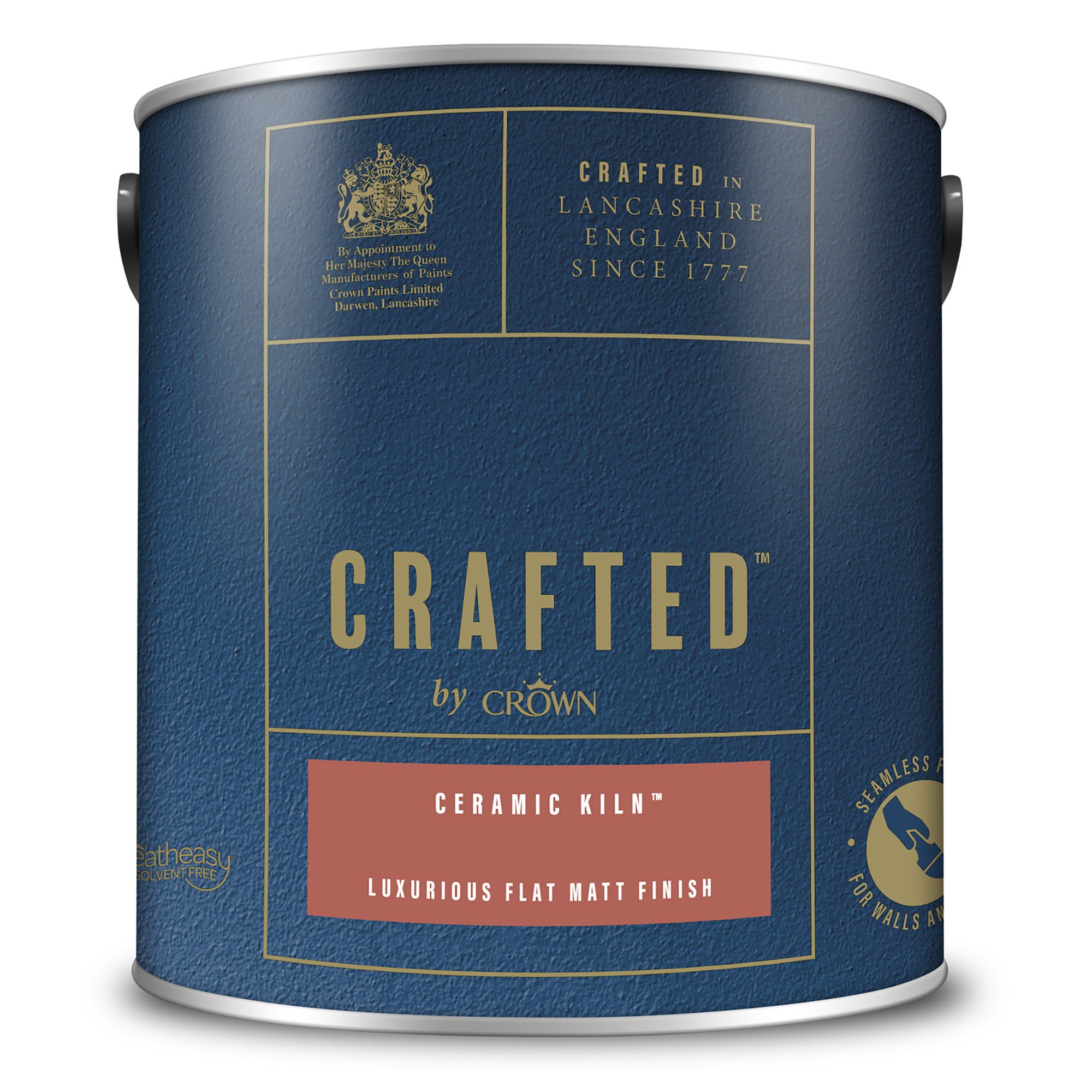 Crown Crafted Ceramic Kiln Flat matt Multi-surface Emulsion paint, 2.5L