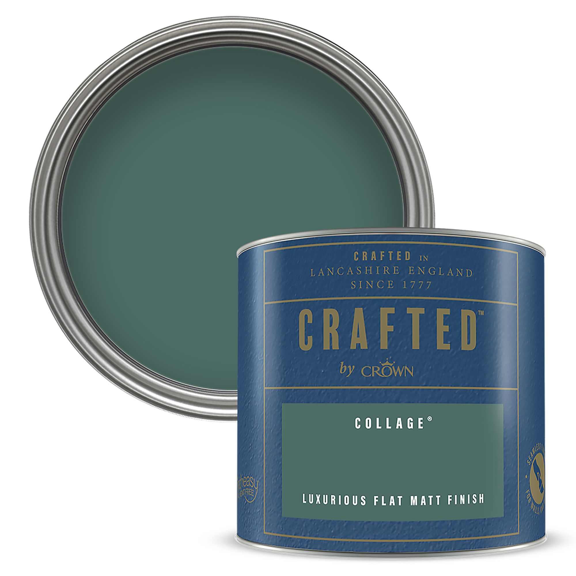 Crown Crafted Collage Flat matt Multi-surface Emulsion paint, 125ml Tester pot