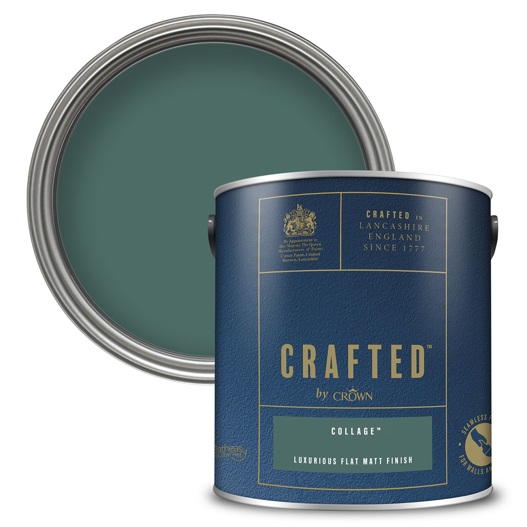 Crown Crafted Collage Flat matt Multi-surface Emulsion paint, 2.5L