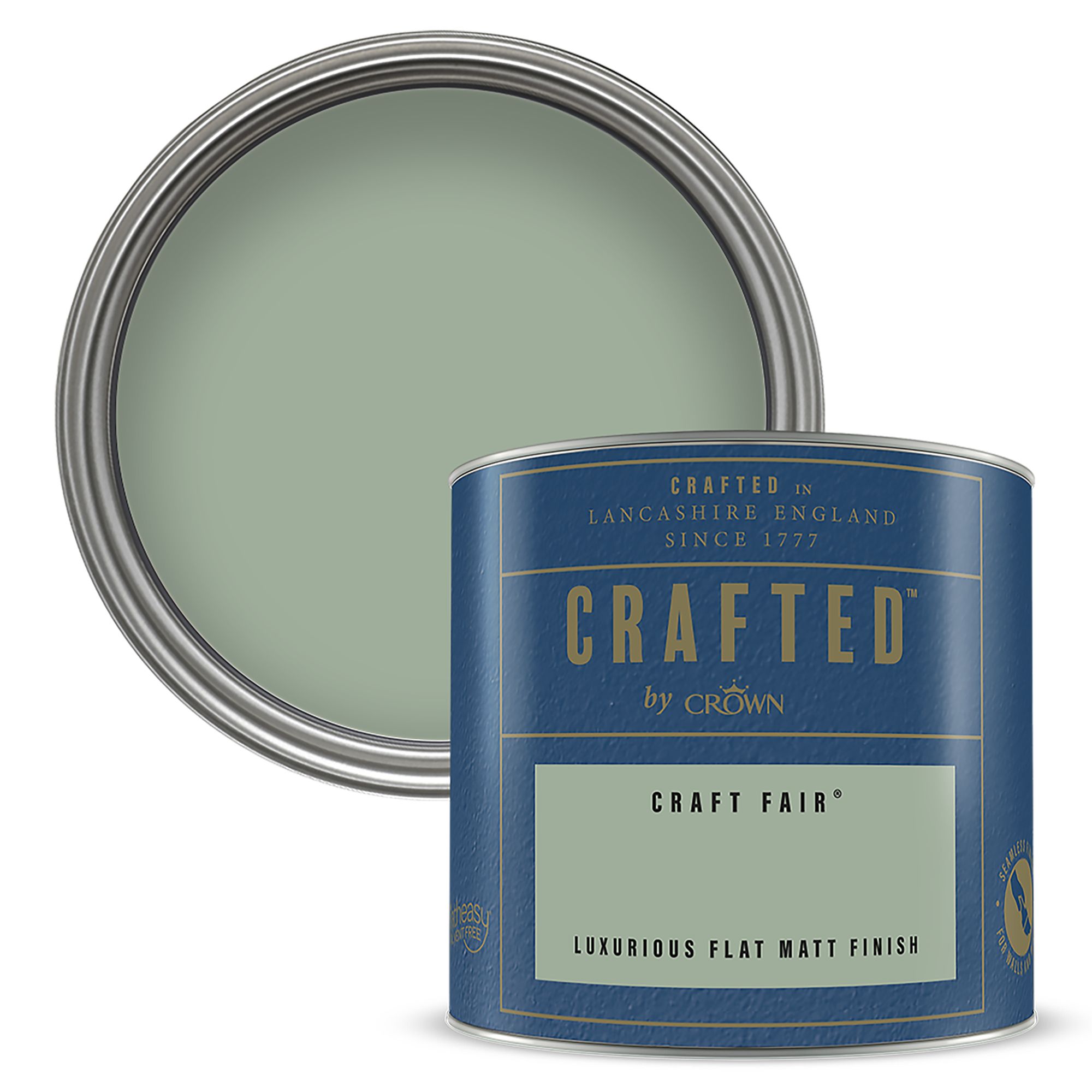 Crown Crafted Craft Fair Flat matt Multi-surface Emulsion paint, 125ml Tester pot