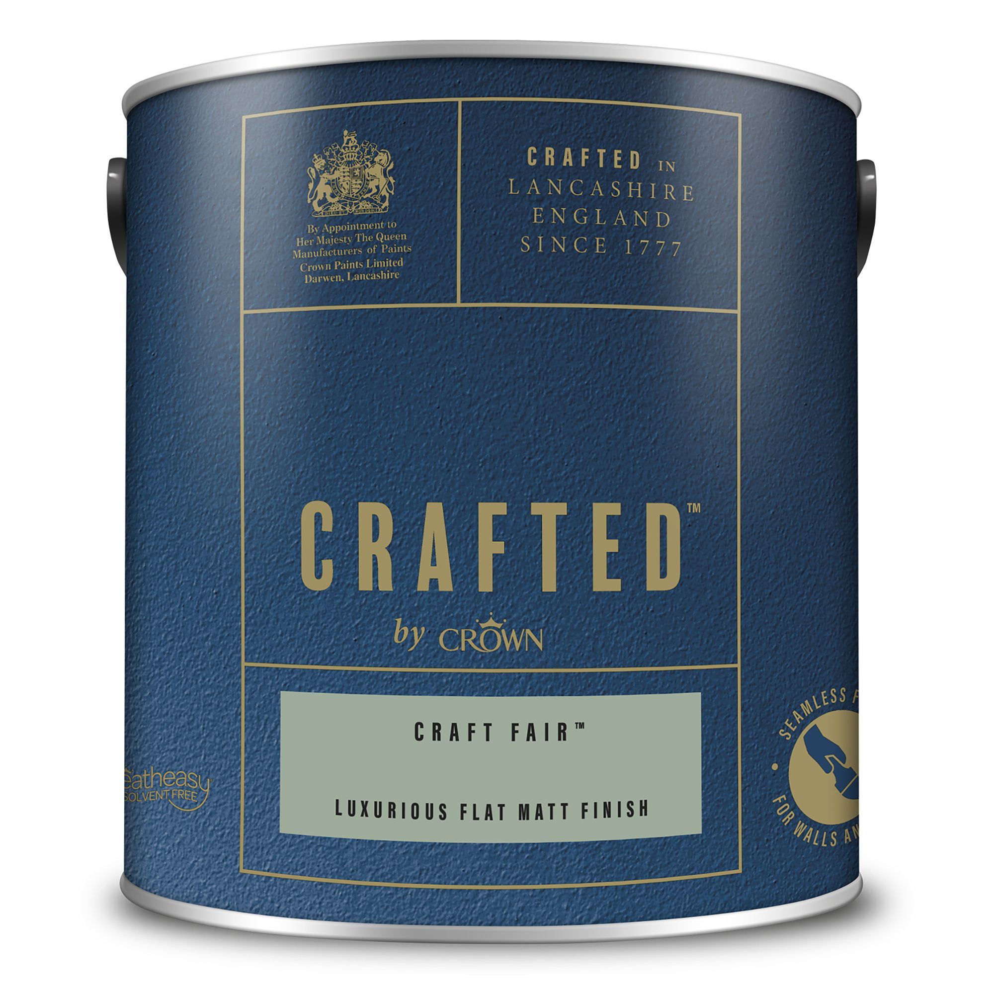 Crown Crafted Craft Fair Flat matt Multi-surface Emulsion paint, 2.5L