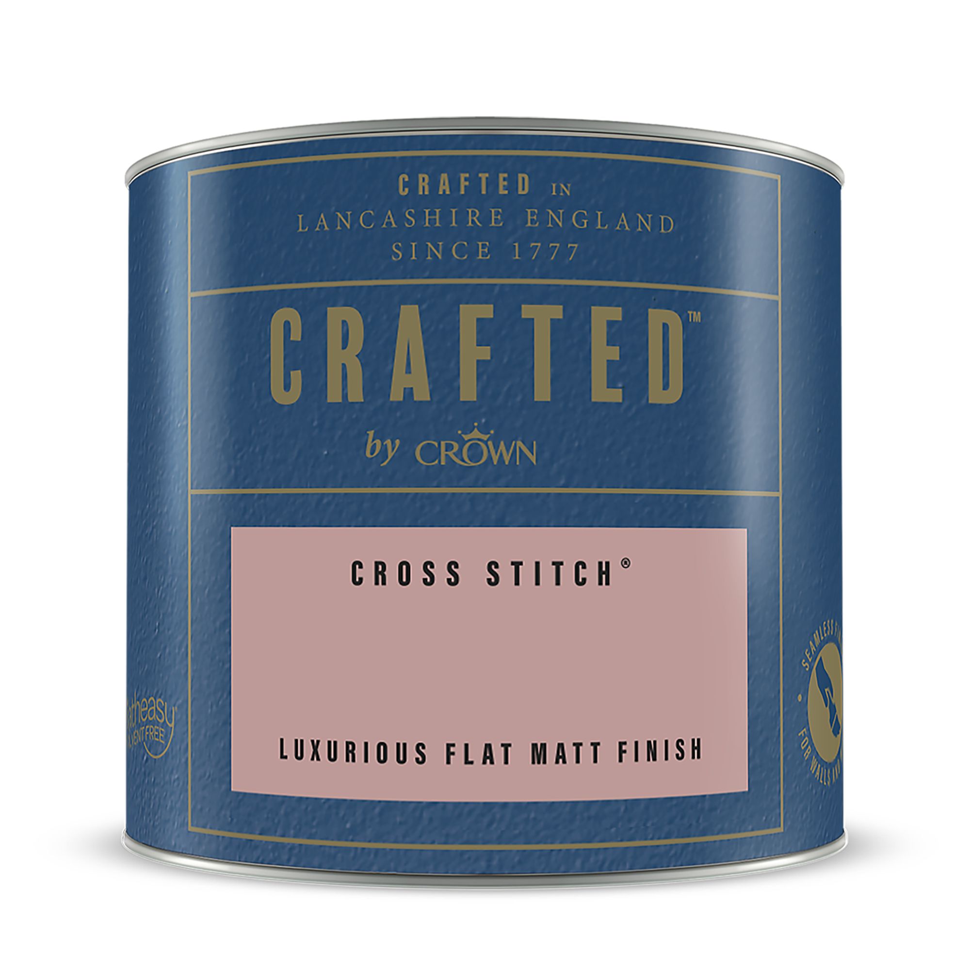 Crown Crafted Cross Stitch Flat matt Multi-surface Emulsion paint, 125ml Tester pot