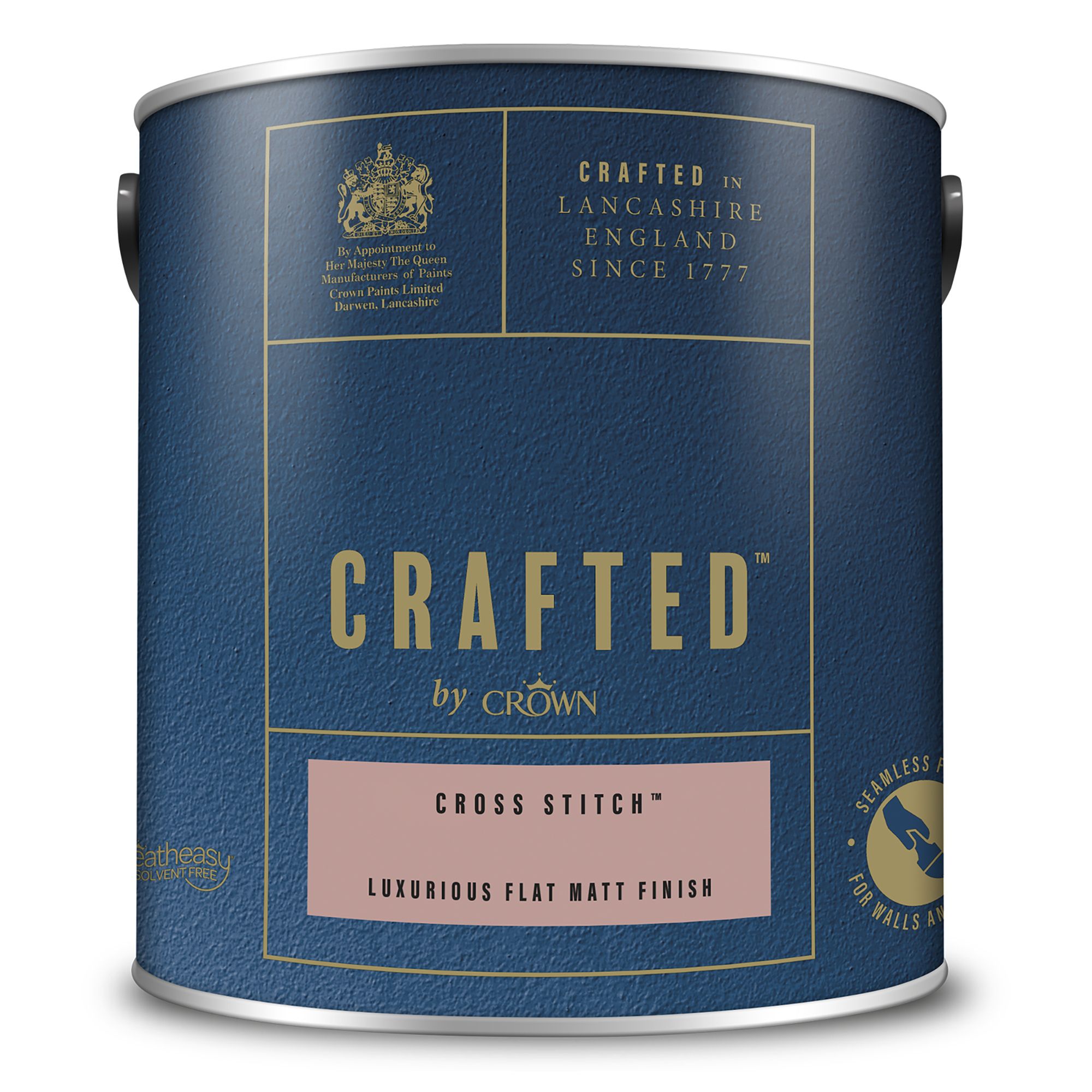 Crown Crafted Cross Stitch Flat matt Multi-surface Emulsion paint, 2.5L