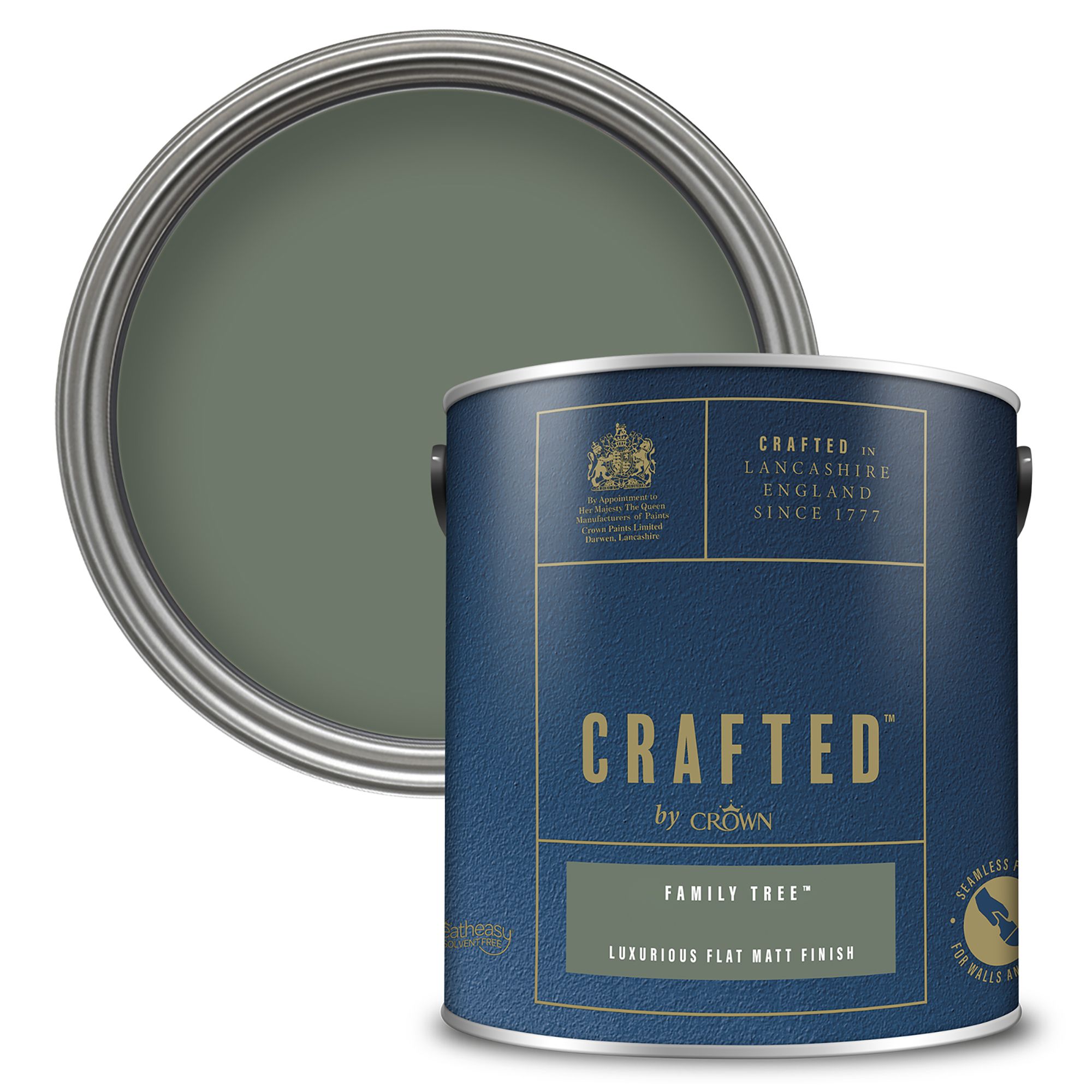 Crown Crafted Family Tree Flat matt Multi-surface Emulsion paint, 2.5L
