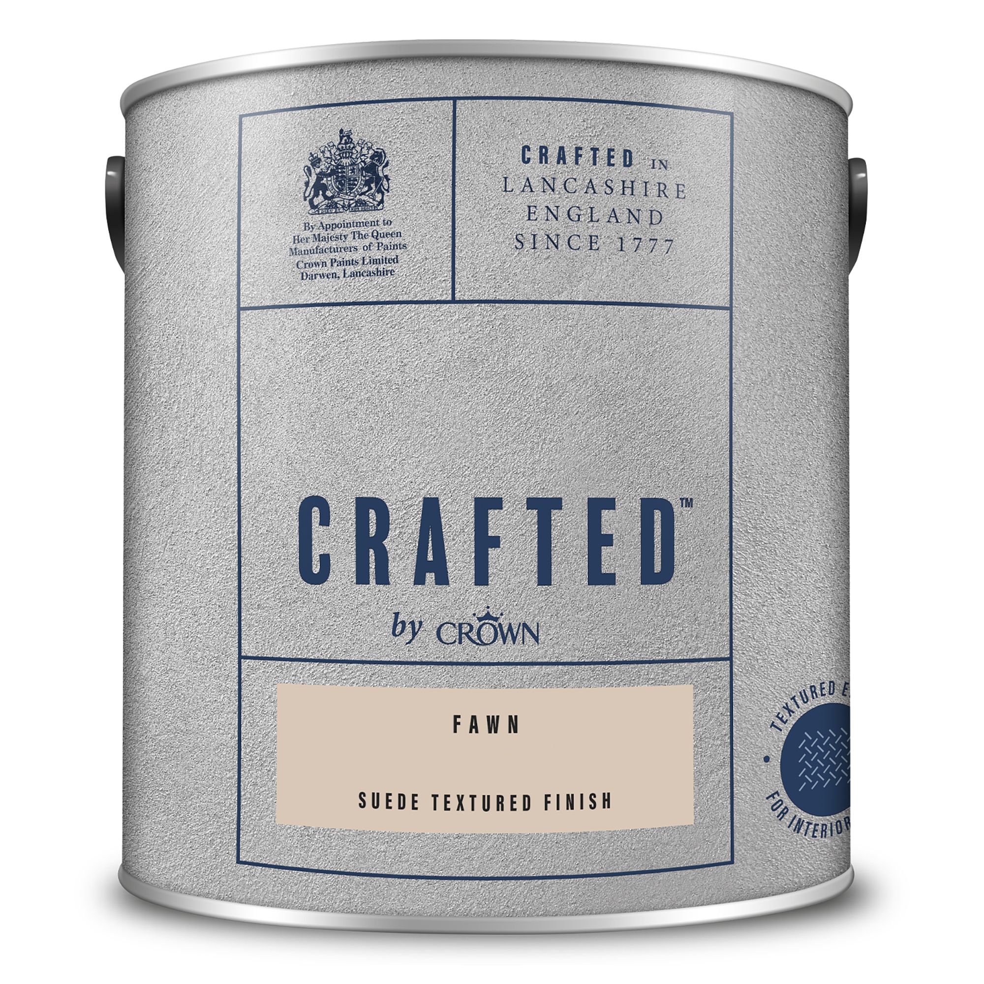 Crown Crafted Fawn Matt Suede effect Wall Emulsion paint, 2.5L
