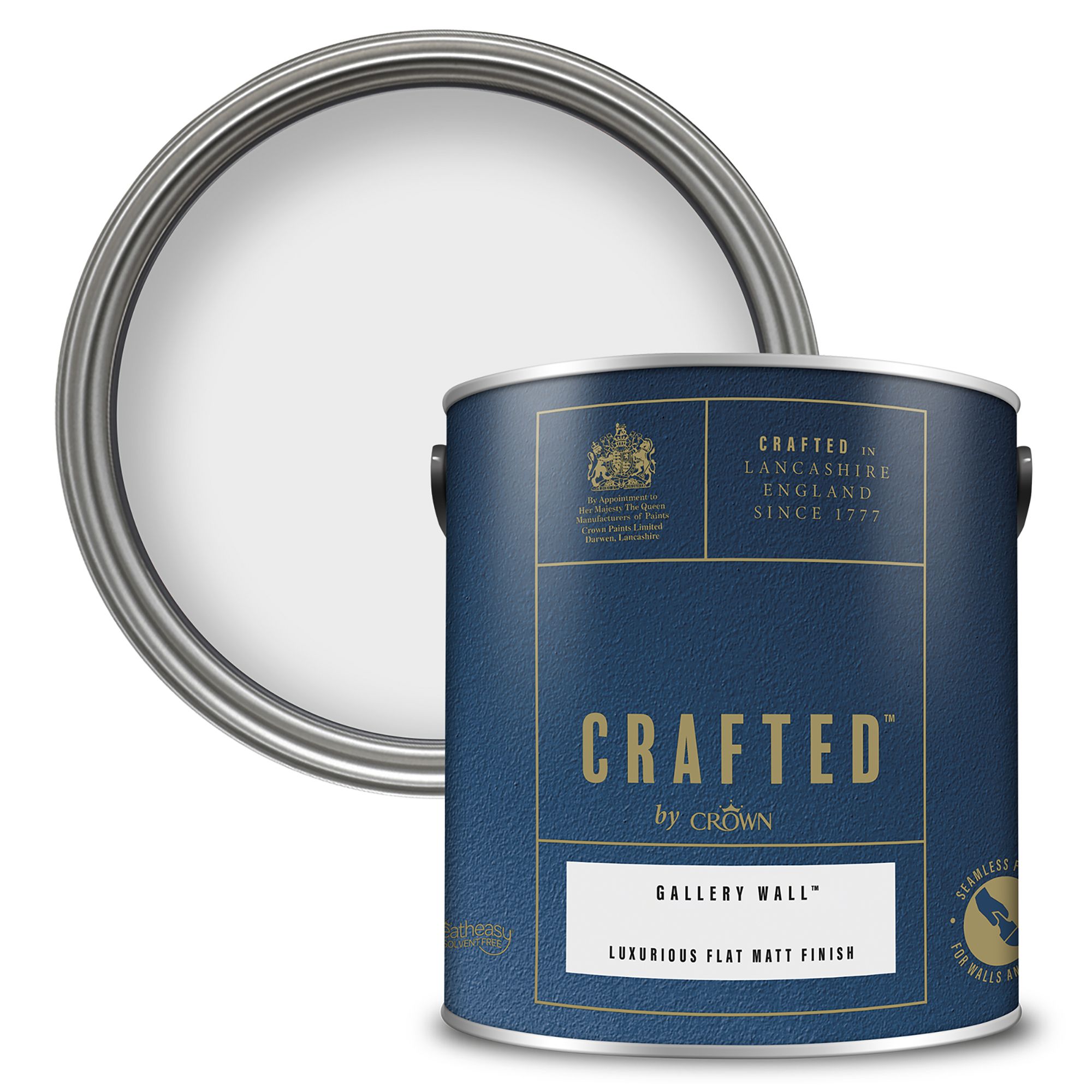 Crown Crafted Gallery Wall Flat matt Multi-surface Emulsion paint, 2.5L