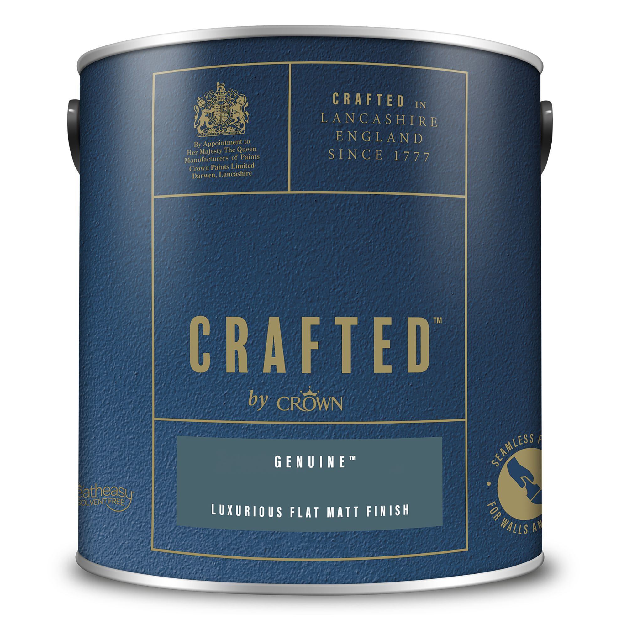 Crown Crafted Genuine Flat matt Multi-surface Emulsion paint, 2.5L
