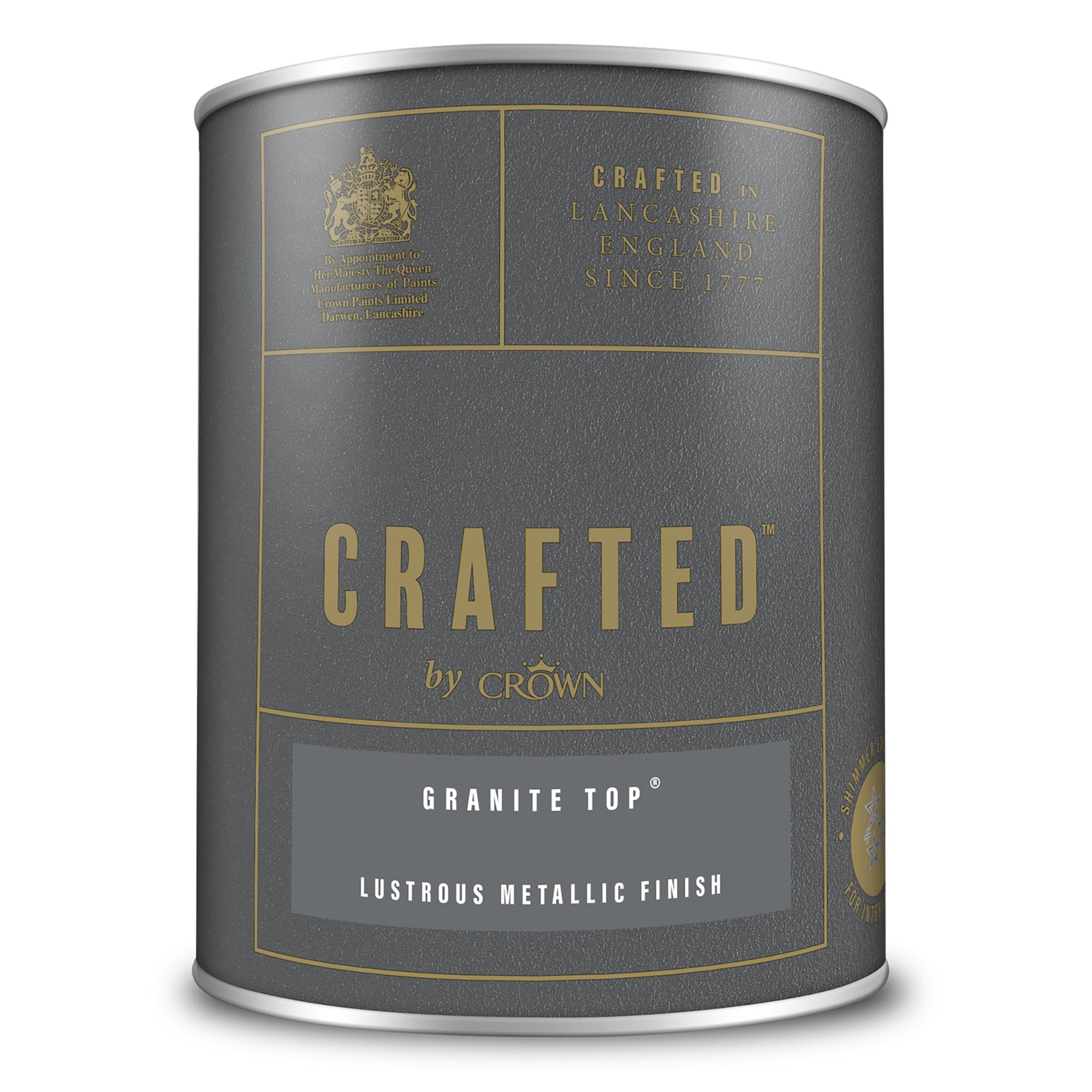 Crown Crafted Granite Top Metallic effect Multi-surface Emulsion paint, 1.25L
