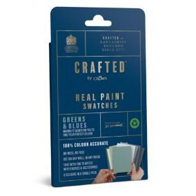 Crown Crafted Greens & Blues Paint swatch Pack of 8