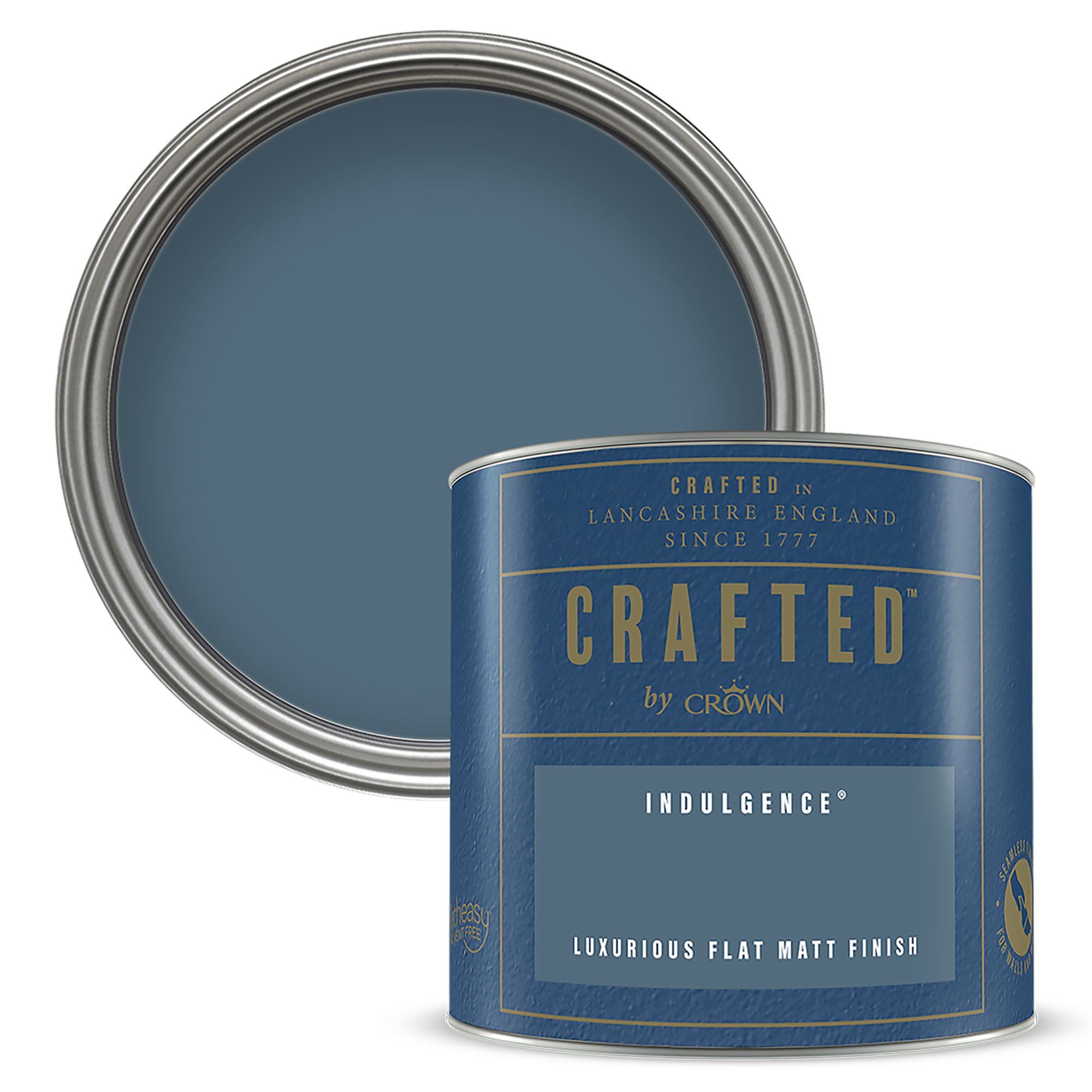 Crown Crafted Indulgence Flat matt Multi-surface Emulsion paint, 125ml Tester pot