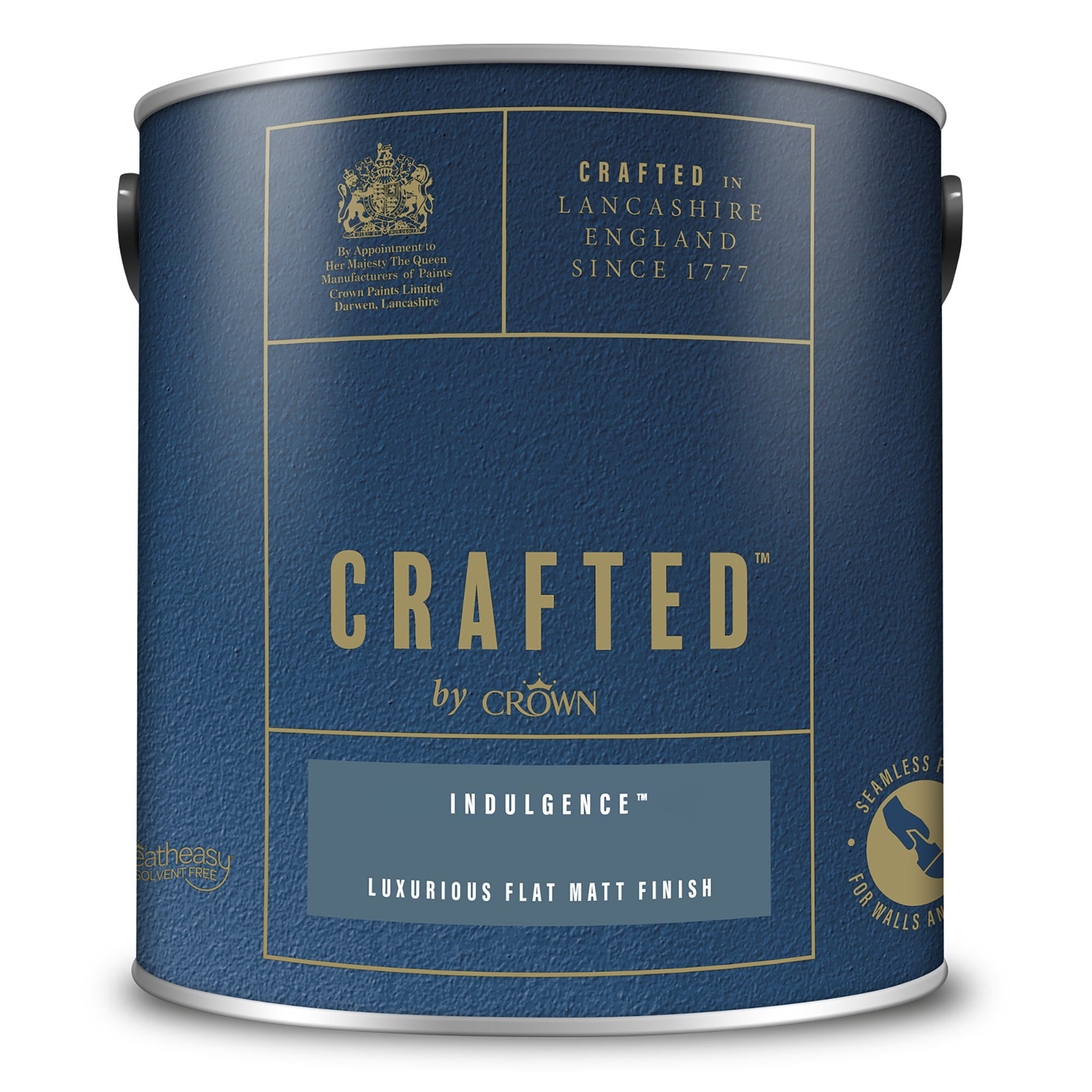Crown Crafted Indulgence Flat matt Multi-surface Emulsion paint, 2.5L