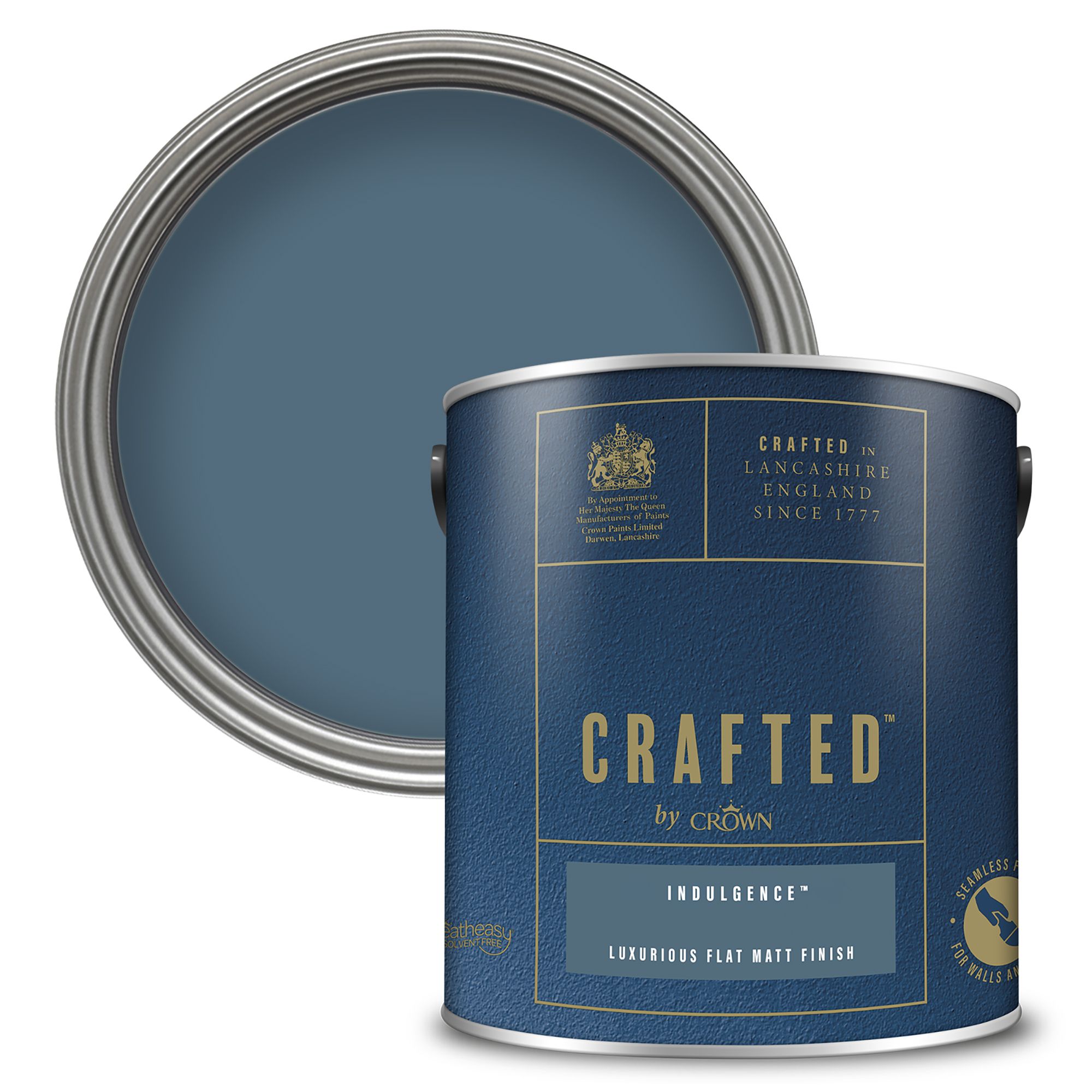 Crown Crafted Indulgence Flat matt Multi-surface Emulsion paint, 2.5L