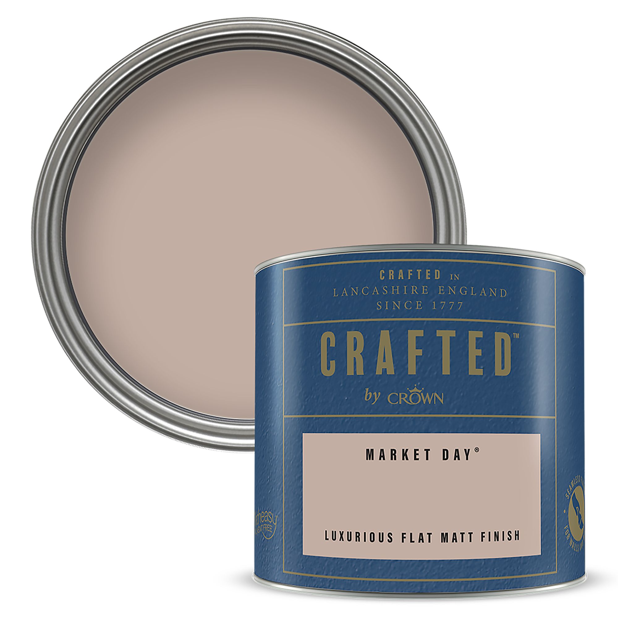 Crown Crafted Market Day Flat matt Multi-surface Emulsion paint, 125ml Tester pot