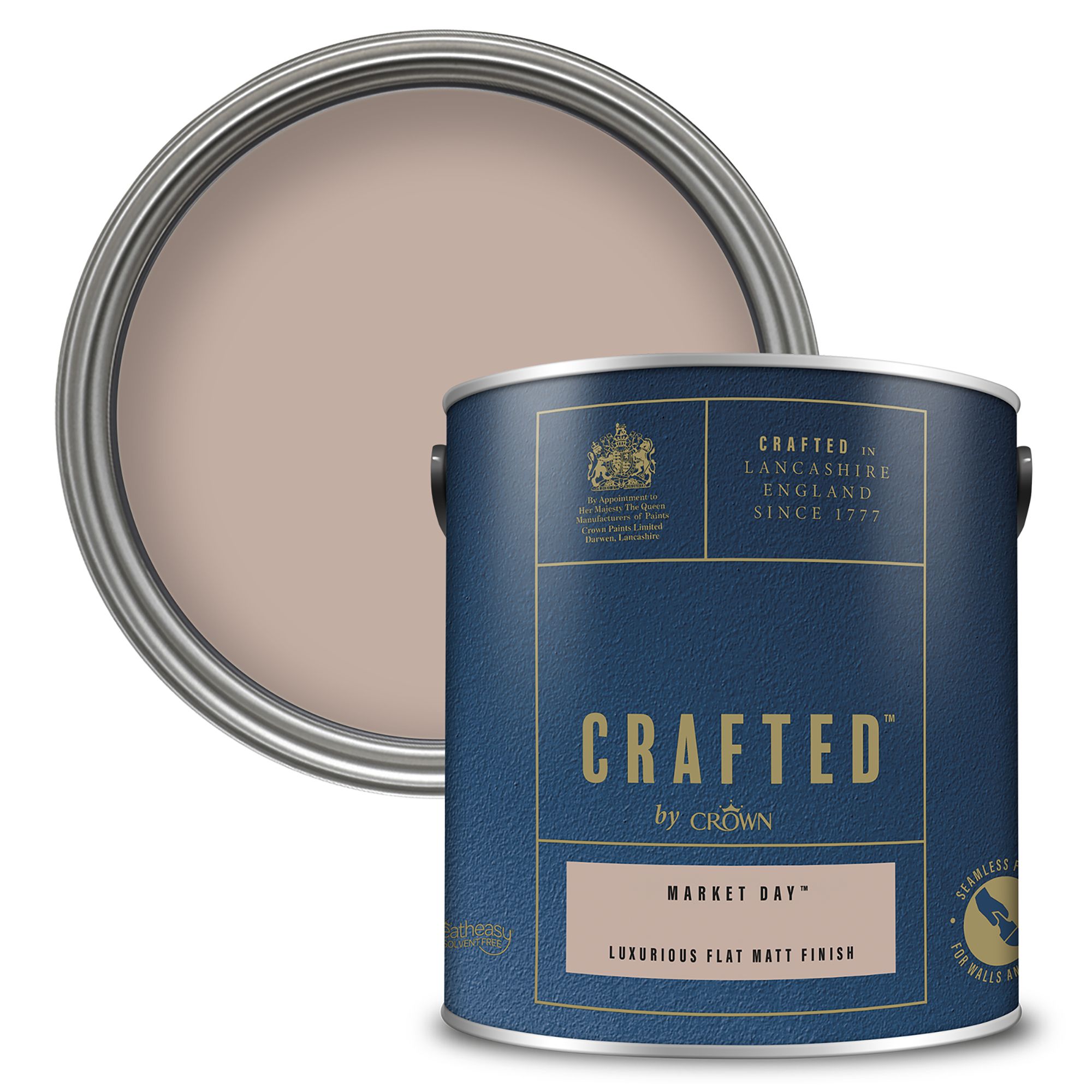 Crown Crafted Market Day Flat matt Multi-surface Emulsion paint, 2.5L