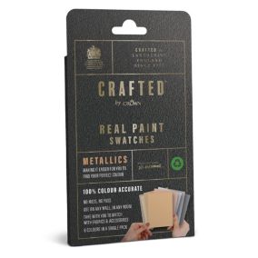 Crown Crafted Multicolour Metallic effect Paint swatch Pack of 8