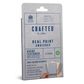 Crown Crafted Multicolour Suede effect Paint swatch Pack of 6