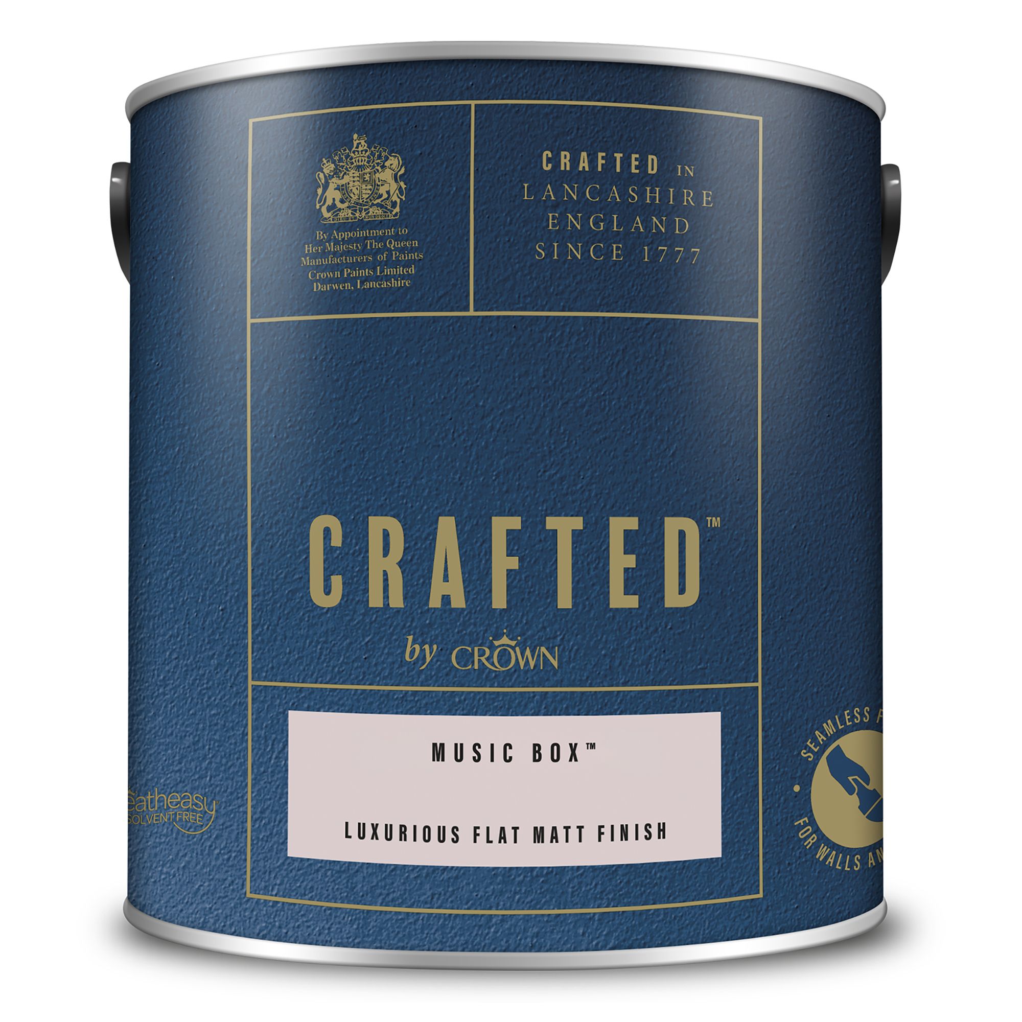 Crown Crafted Music Box Flat matt Multi-surface Emulsion paint, 2.5L