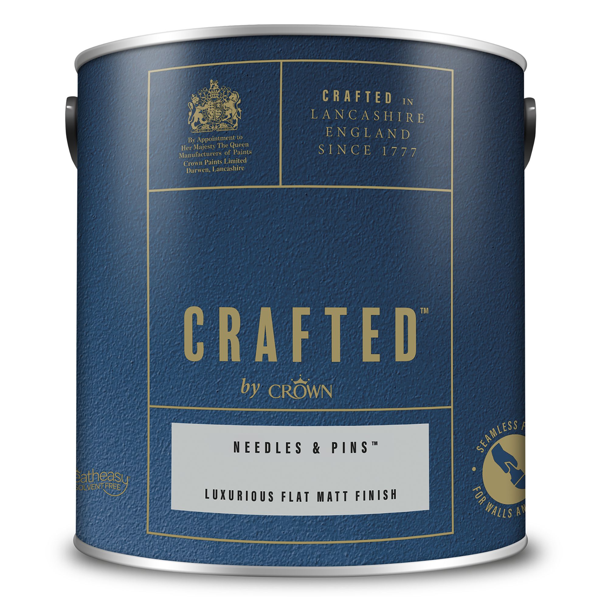 Crown Crafted Needles & Pins Flat matt Multi-surface Emulsion paint, 2.5L