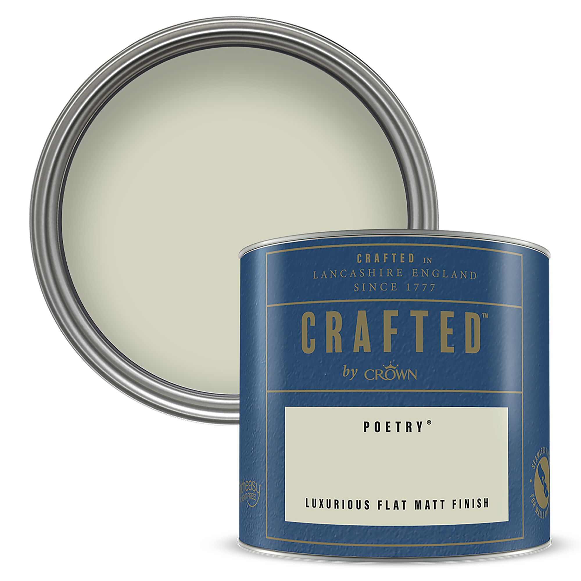 Crown Crafted Poetry Flat matt Multi-surface Emulsion paint, 125ml Tester pot