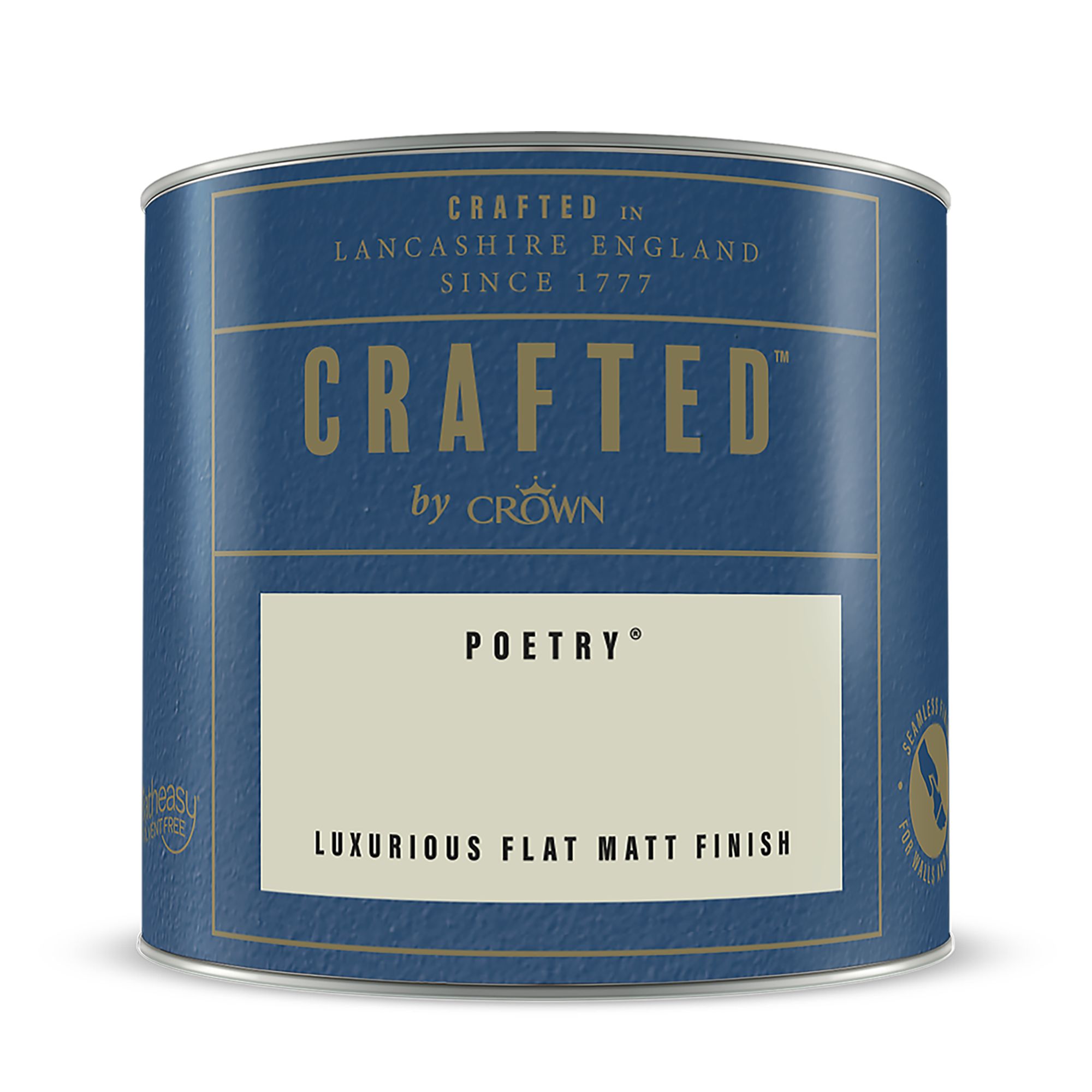 Crown Crafted Poetry Flat matt Multi-surface Emulsion paint, 125ml Tester pot