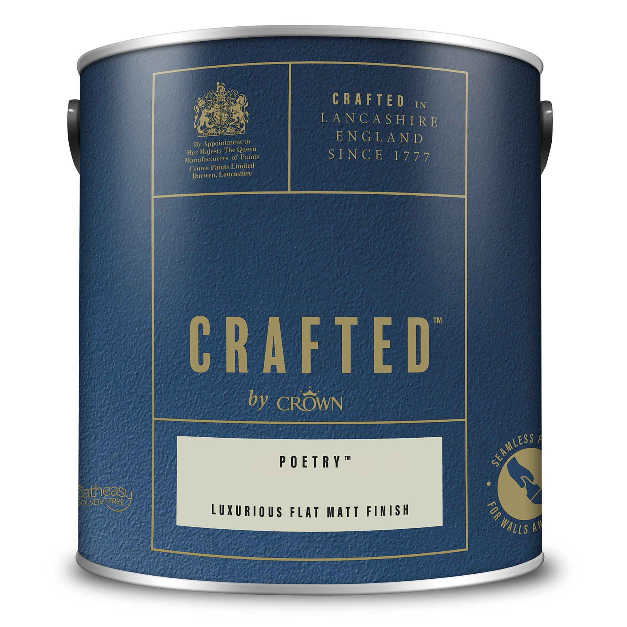 Crown Crafted Poetry Flat matt Multi-surface Emulsion paint, 2.5L