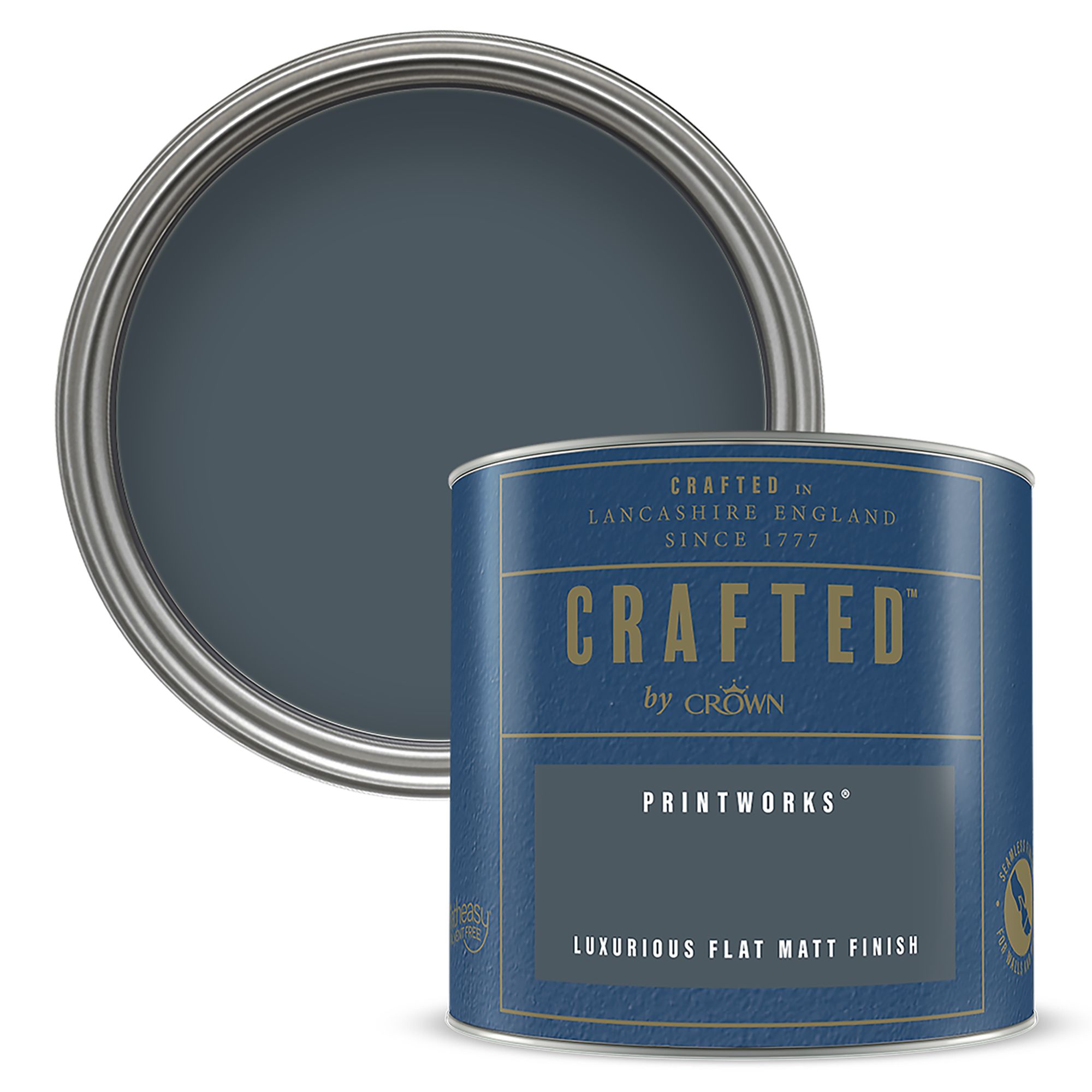 Crown Crafted Printworks Flat matt Multi-surface Emulsion paint, 125ml Tester pot