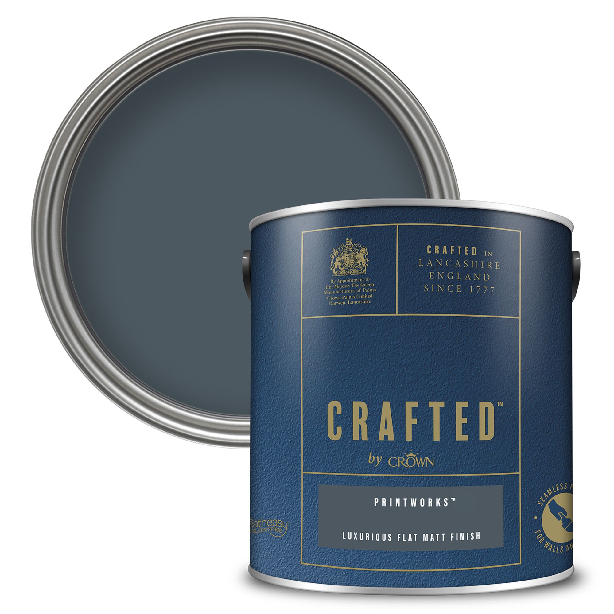 Crown Crafted Printworks Flat matt Multi-surface Emulsion paint, 2.5L
