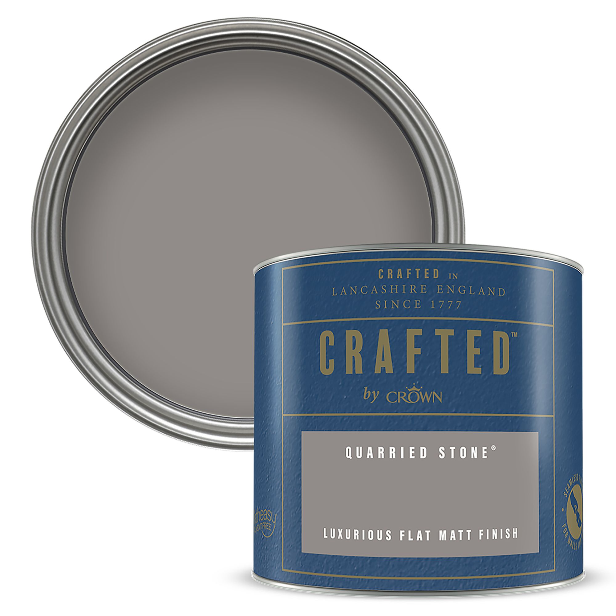 Crown Crafted Quarried Stone Flat matt Multi-surface Emulsion paint, 125ml Tester pot