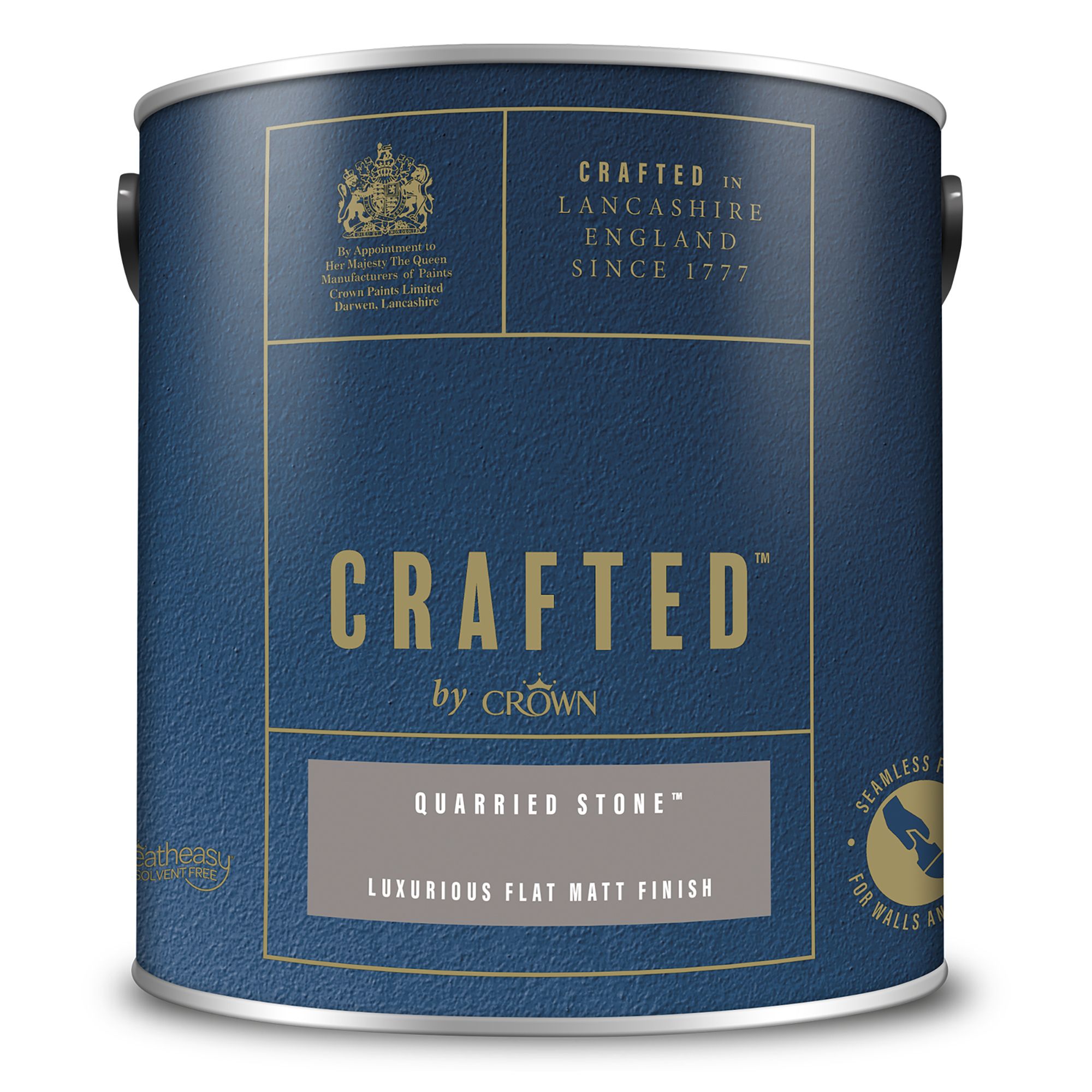 Crown Crafted Quarried Stone Flat matt Multi-surface Emulsion paint, 2.5L