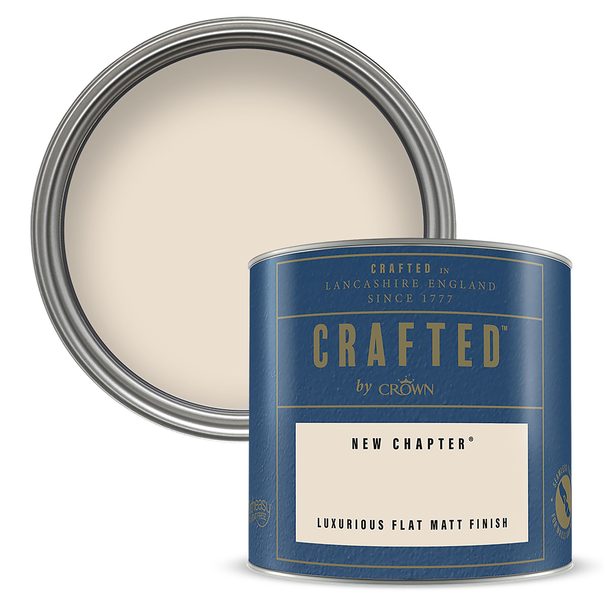 Crown Crafted Quiet Space Flat matt Multi-surface Emulsion paint, 125ml Tester pot