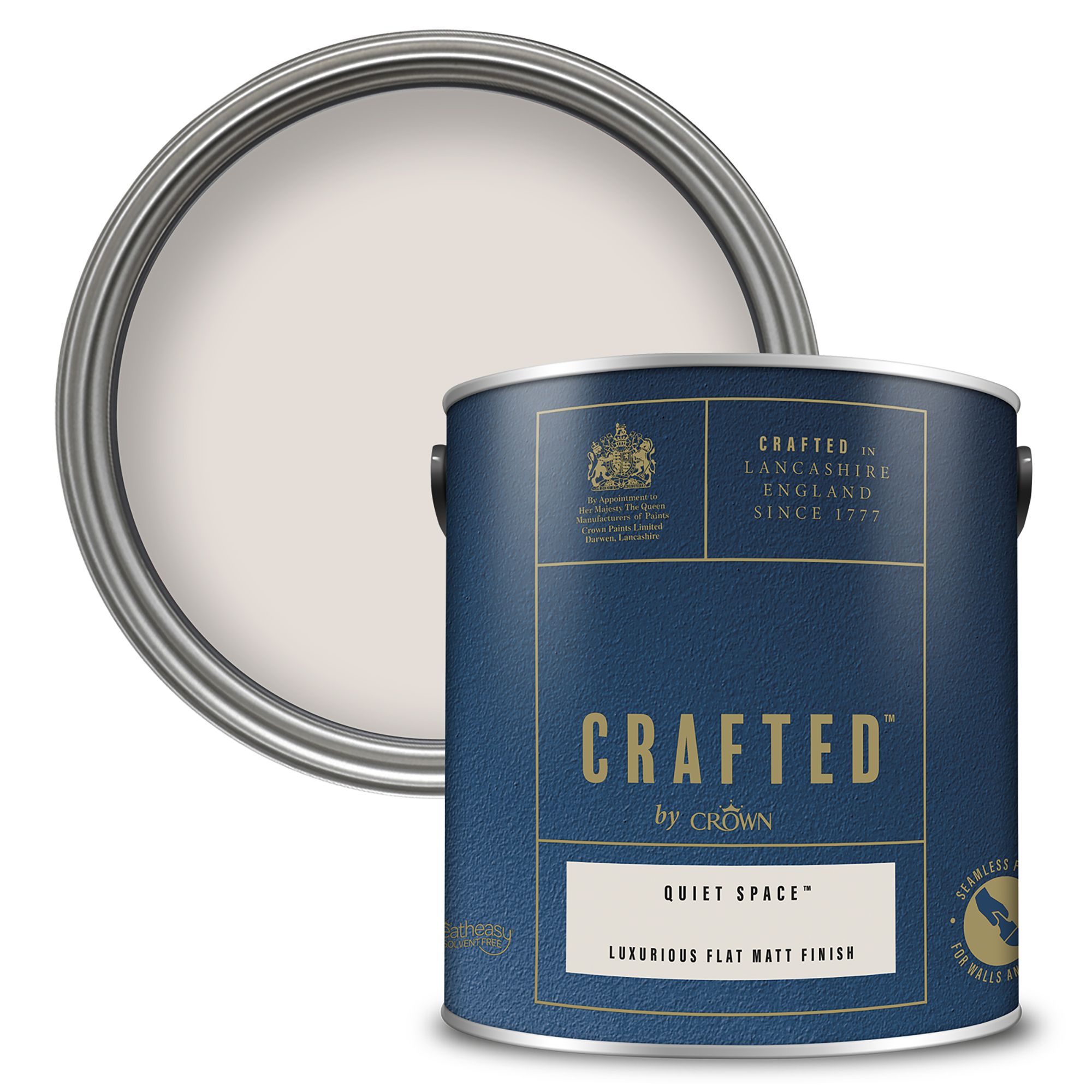 Crown Crafted Quiet Space Flat matt Multi-surface Emulsion paint, 2.5L