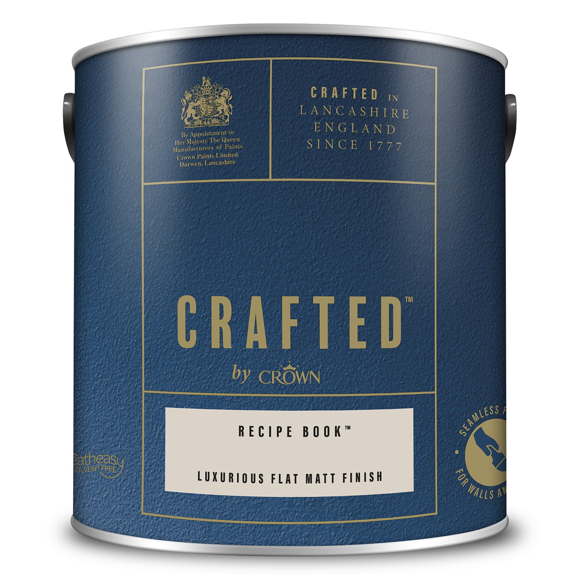Crown Crafted Recipe Book Flat matt Multi-surface Emulsion paint, 2.5L