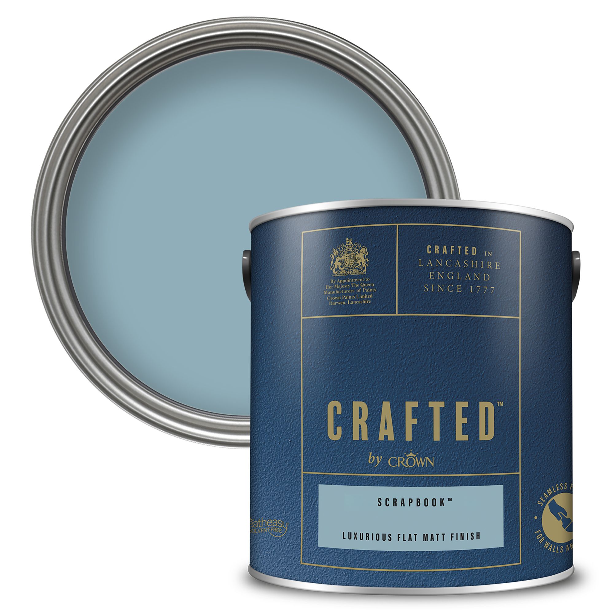 Crown Crafted Scrapbook Flat matt Multi-surface Emulsion paint, 2.5L