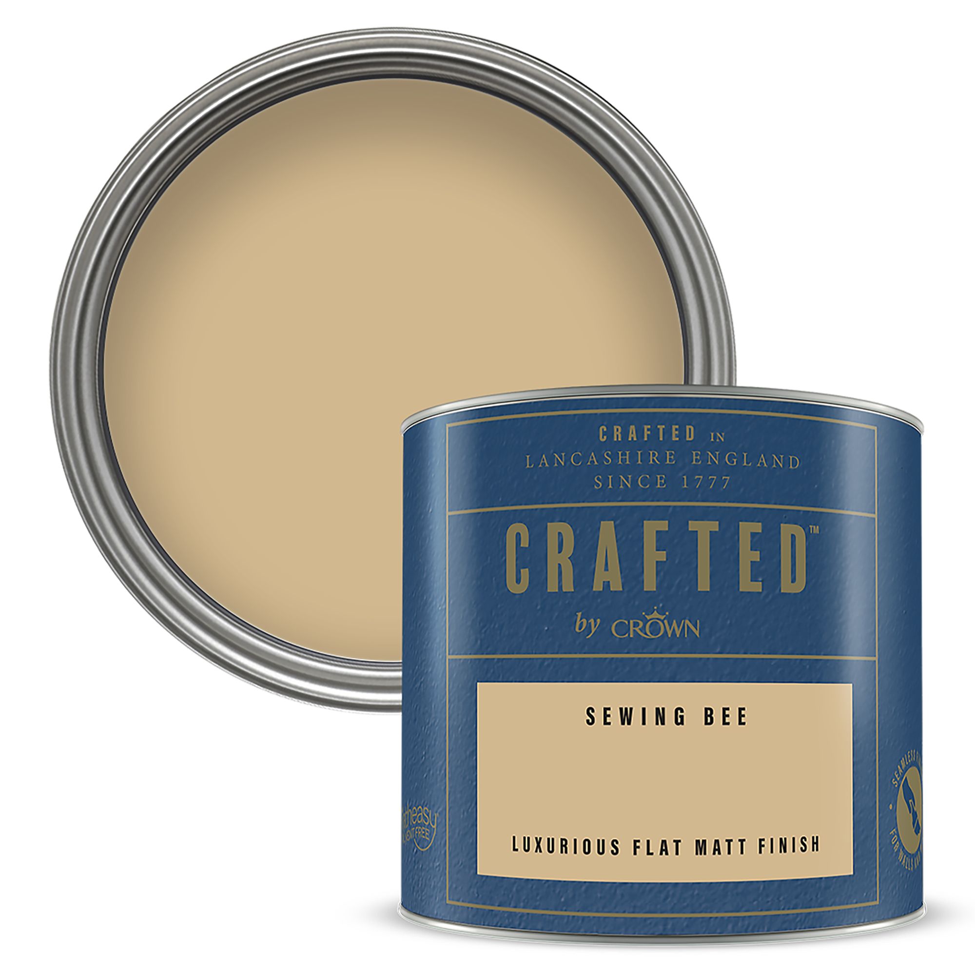 Crown Crafted Sewing Bee Flat matt Multi-surface Emulsion paint, 125ml Tester pot