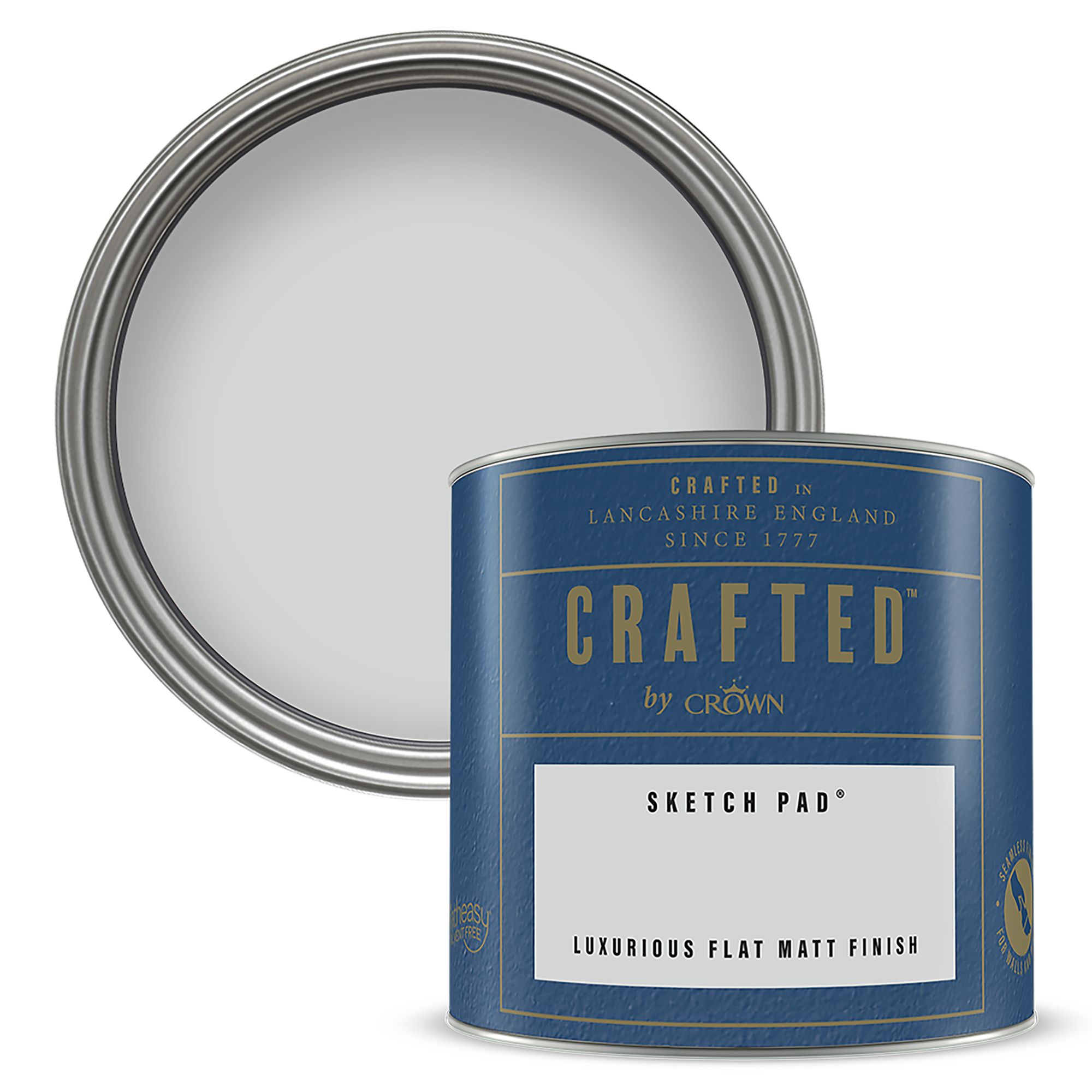 Crown Crafted Sketch Pad Flat matt Multi-surface Emulsion paint, 125ml Tester pot