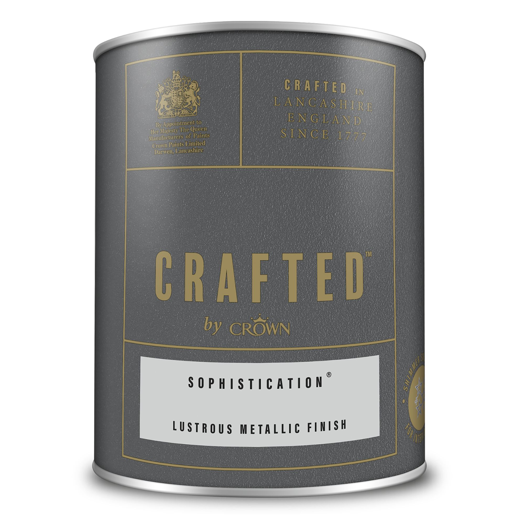 Crown Crafted Sophistication Metallic effect Multi-surface Emulsion paint, 1.25L