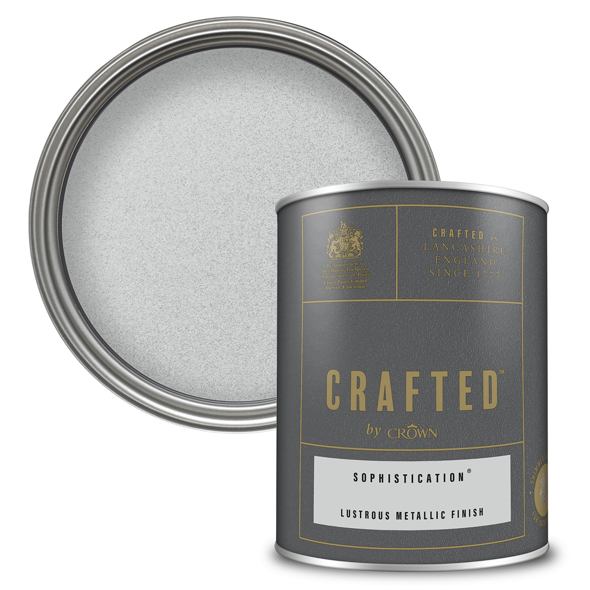 Crown Crafted Sophistication Metallic effect Multi-surface Emulsion paint, 1.25L