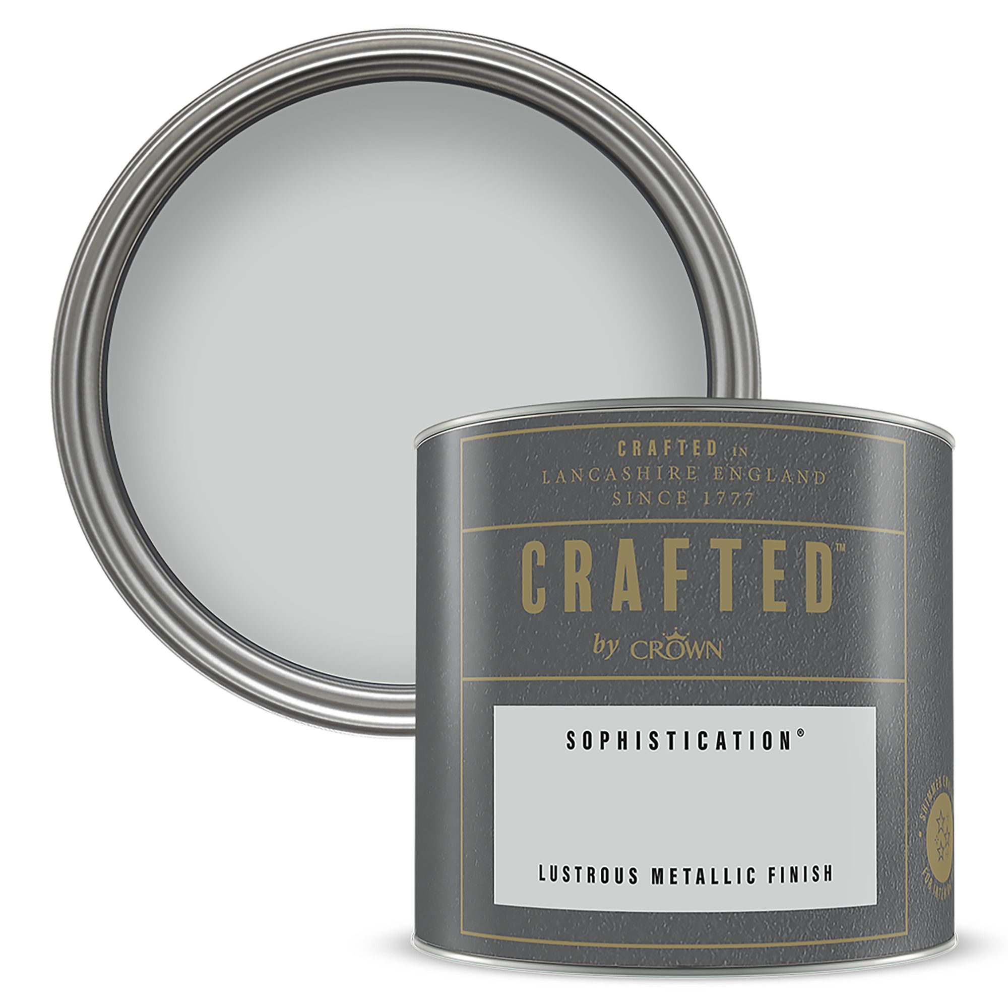 Crown Crafted Sophistication Metallic effect Multi-surface Emulsion paint, 125ml Tester pot