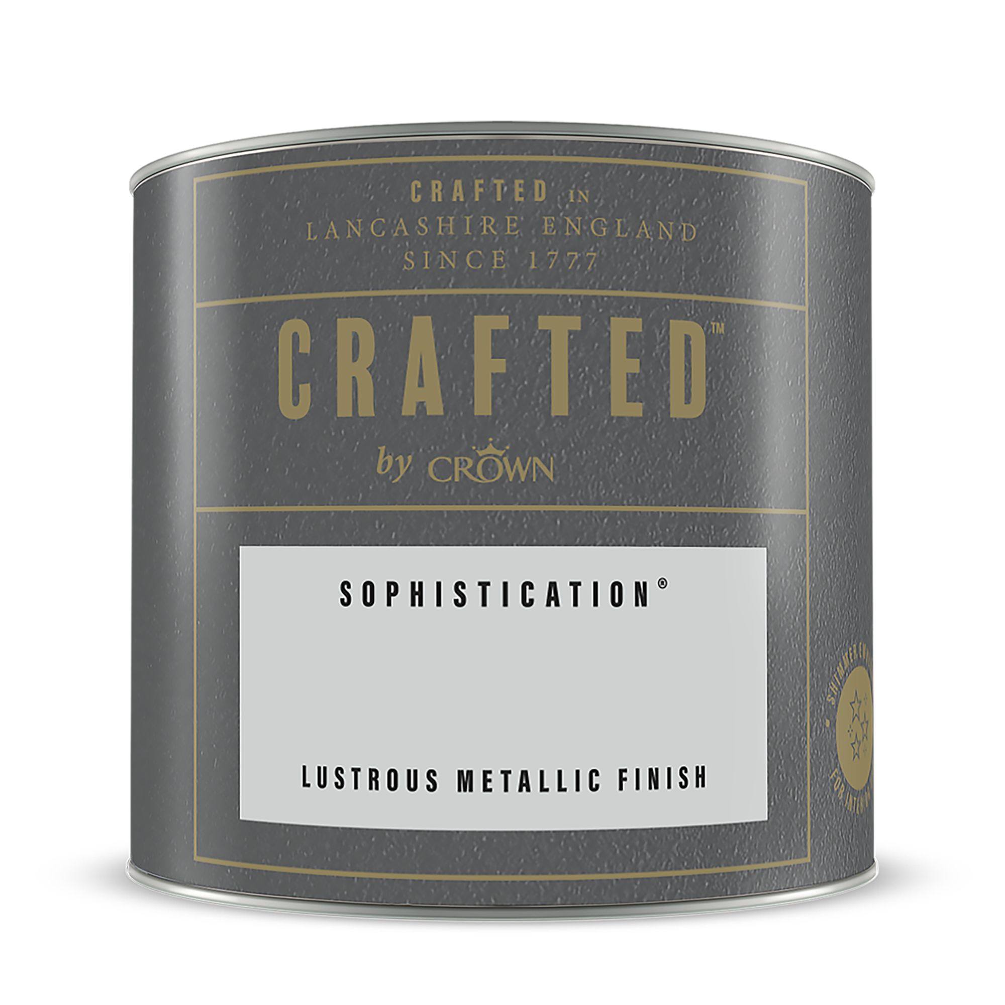 Crown Crafted Sophistication Metallic effect Multi-surface Emulsion paint, 125ml Tester pot