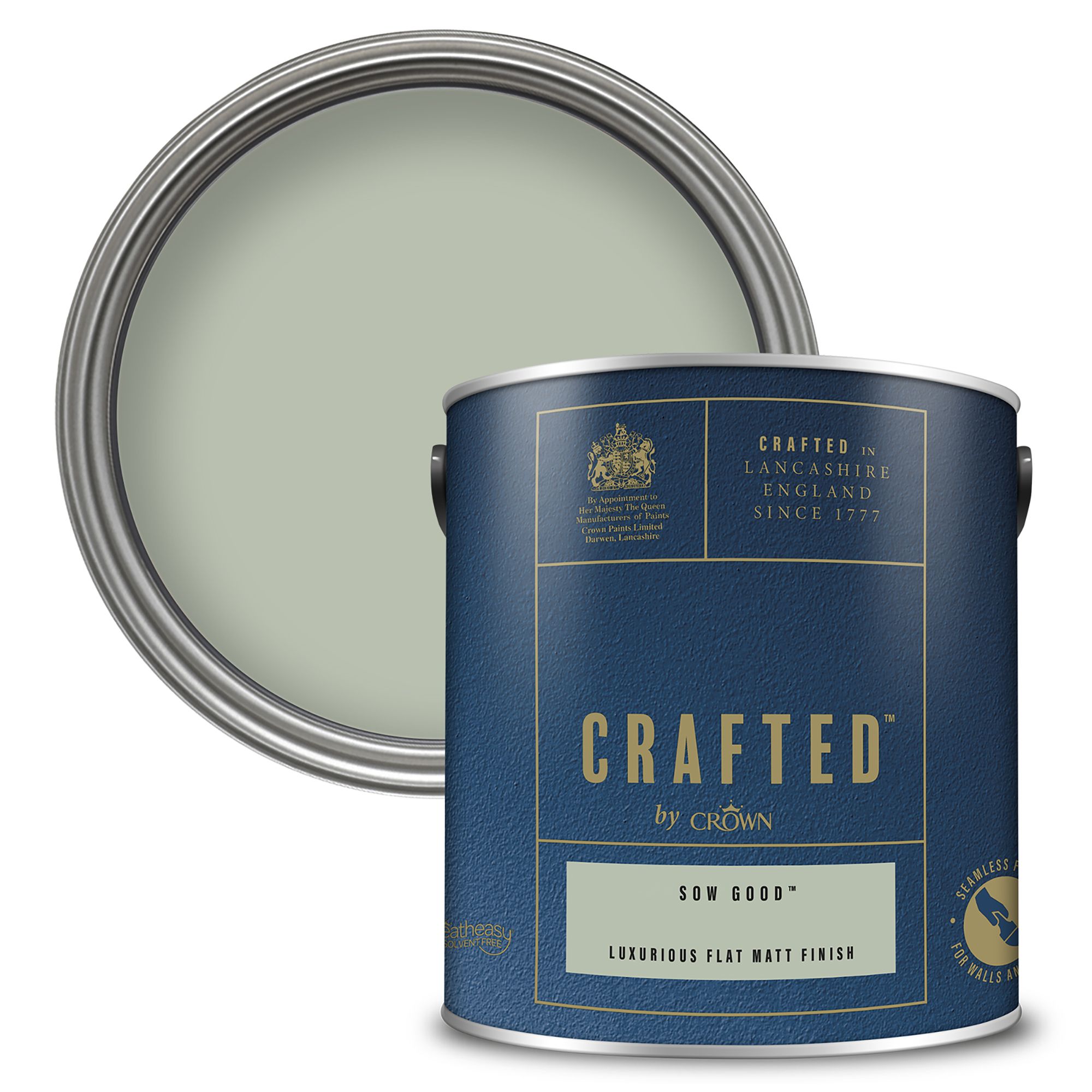 Crown Crafted Sow Good Flat matt Multi-surface Emulsion paint, 2.5L