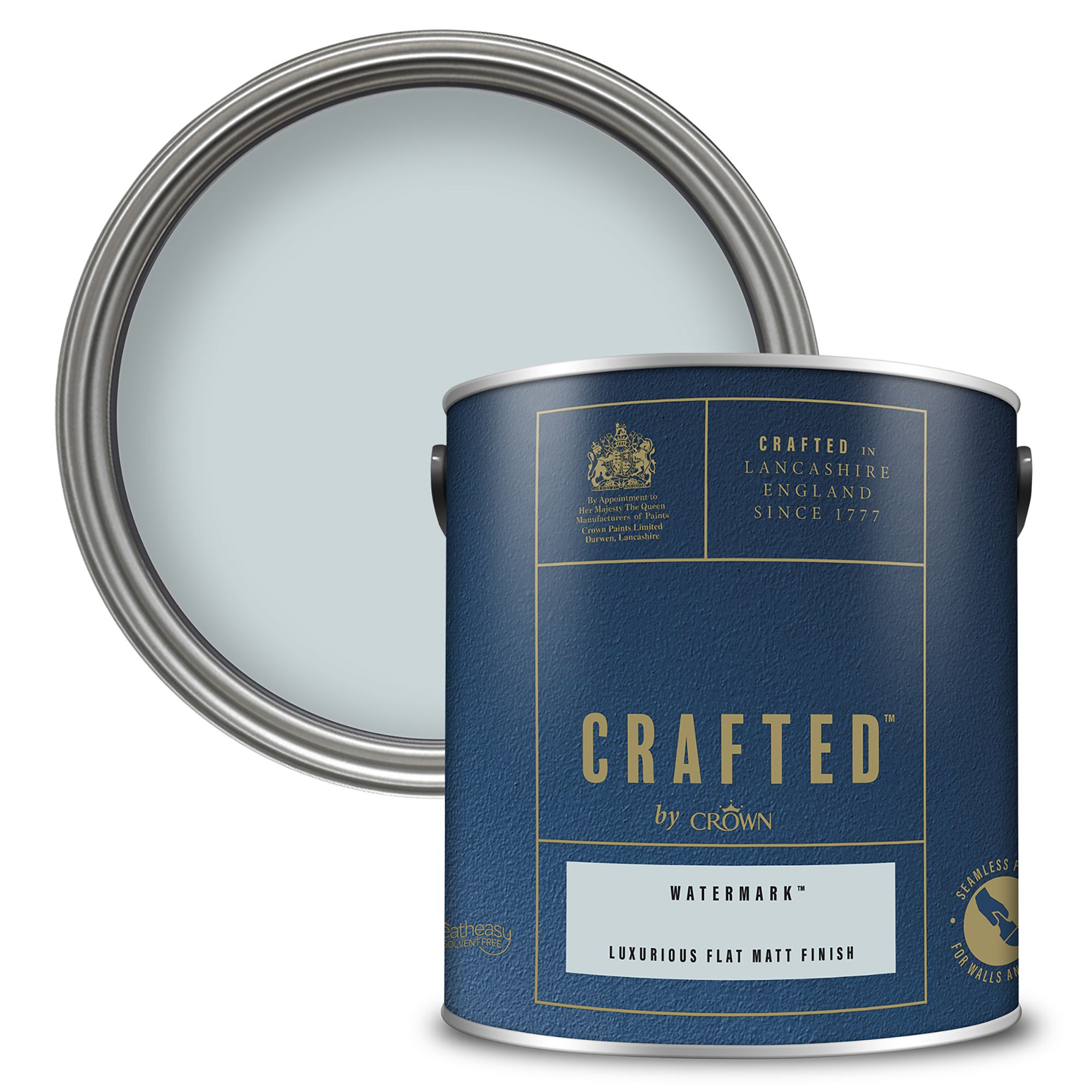 Crown Crafted Watermark Flat matt Multi-surface Emulsion paint, 2.5L