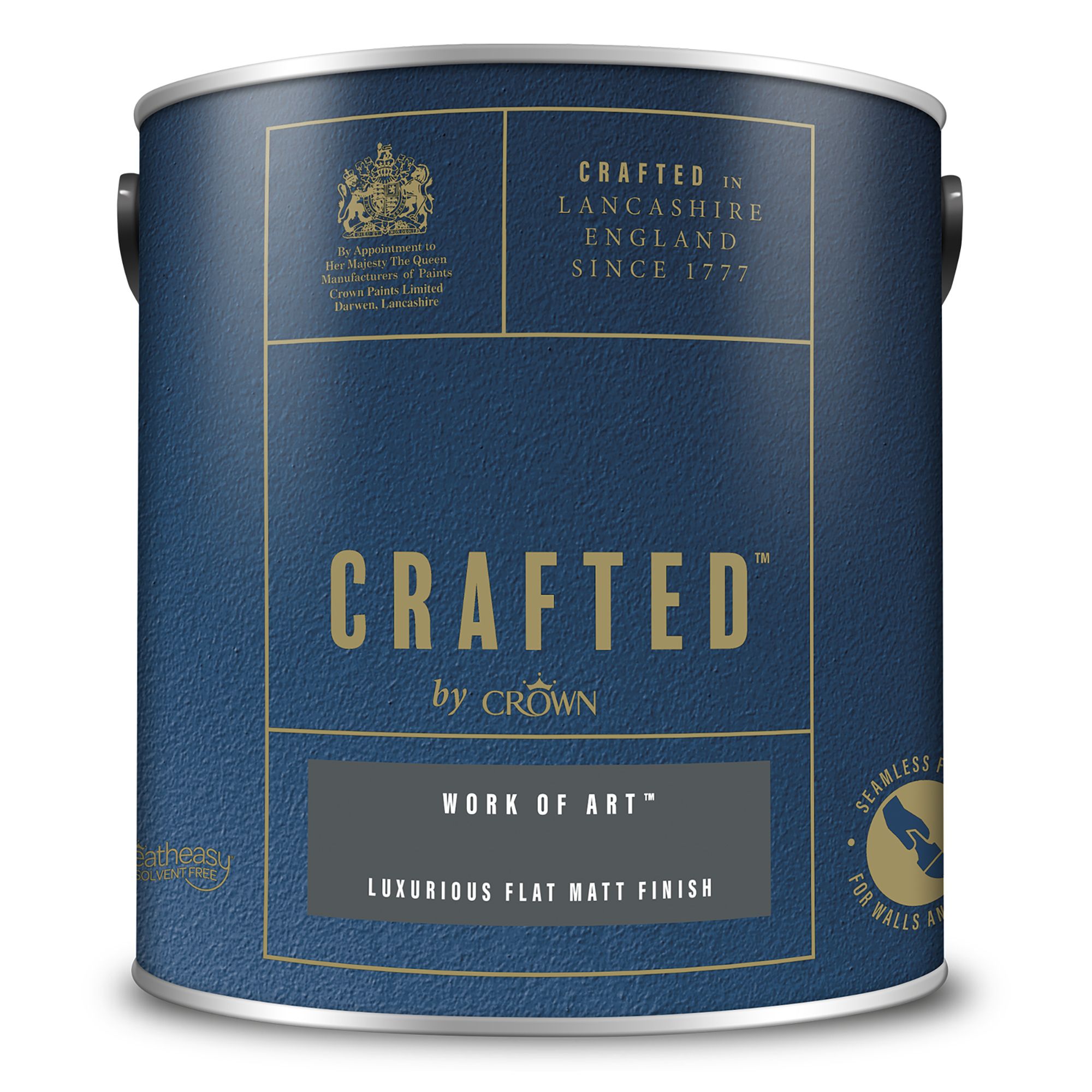 Crown Crafted Work Of Art Flat matt Multi-surface Emulsion paint, 2.5L