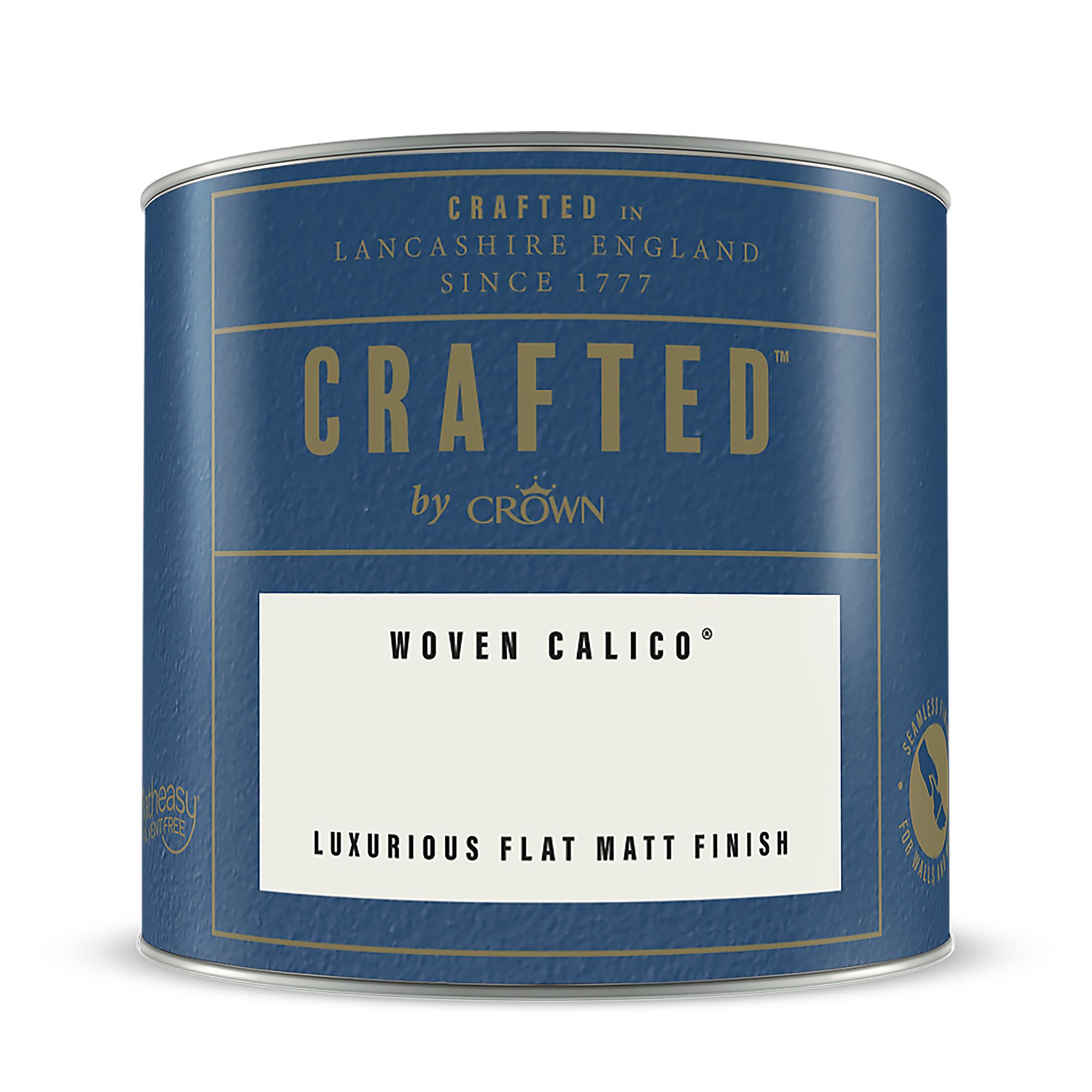 Crown Crafted Woven Calico Flat matt Multi-surface Emulsion paint, 125ml Tester pot