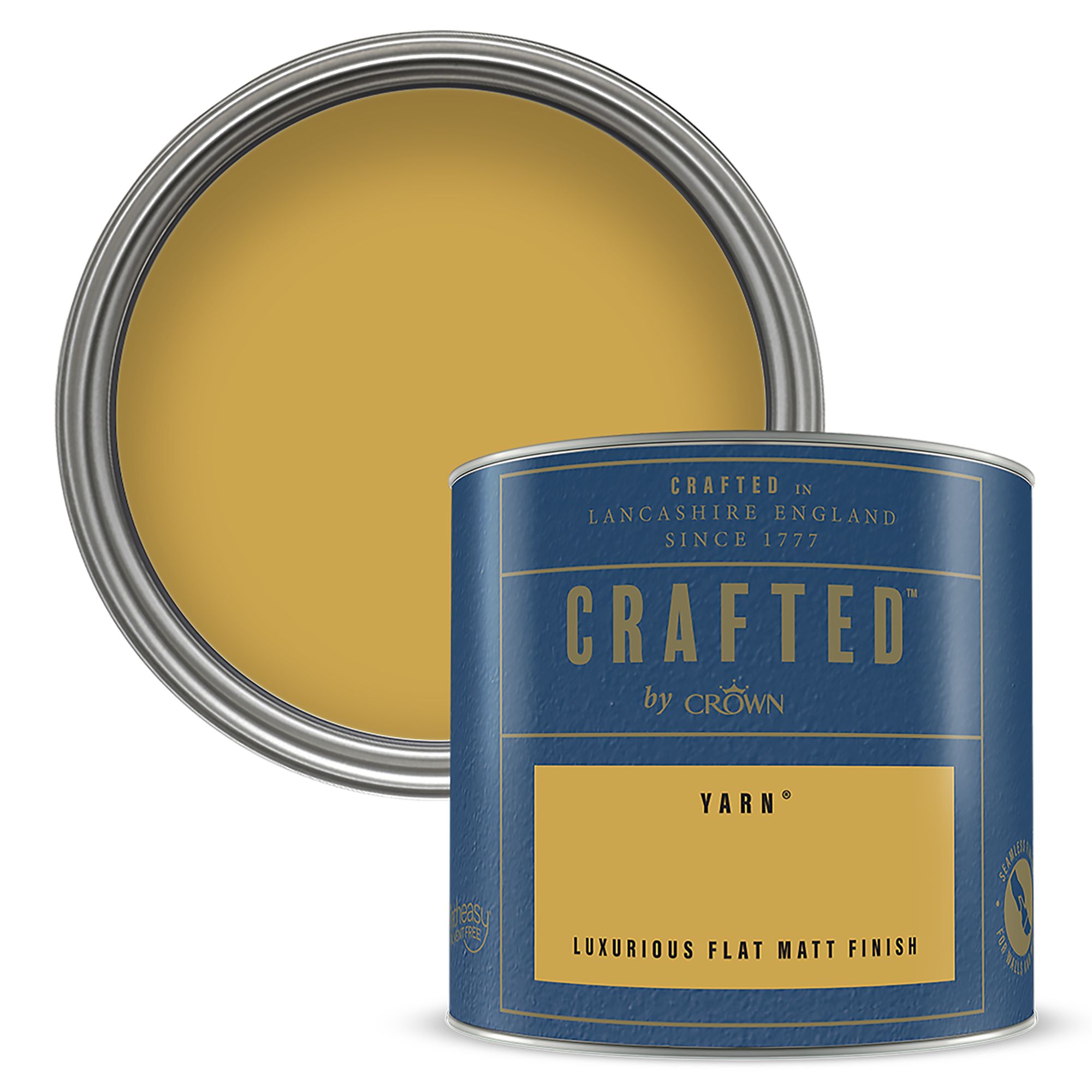 Crown Crafted Yarn Flat matt Multi-surface Emulsion paint, 125ml Tester pot