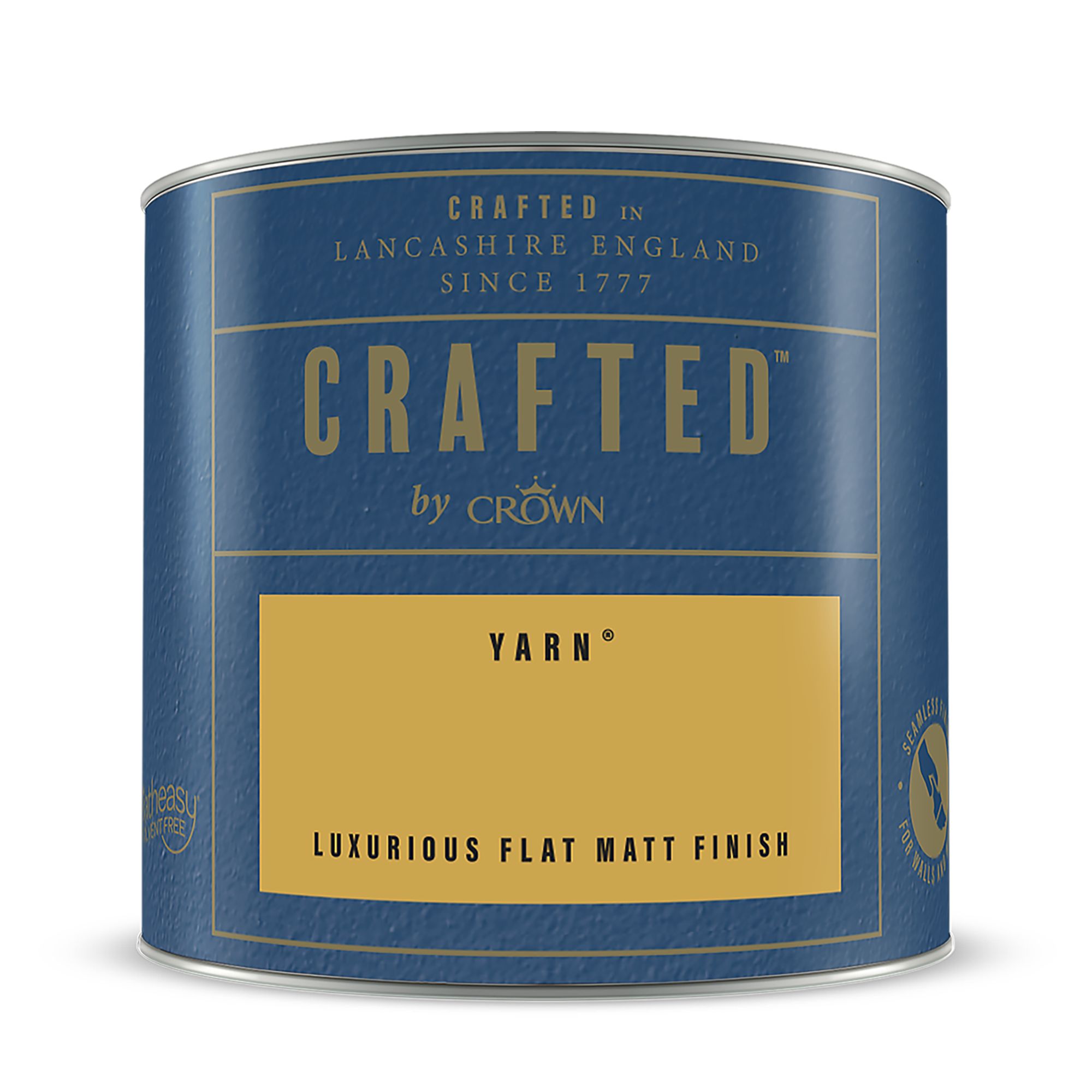 Crown Crafted Yarn Flat matt Multi-surface Emulsion paint, 125ml Tester pot